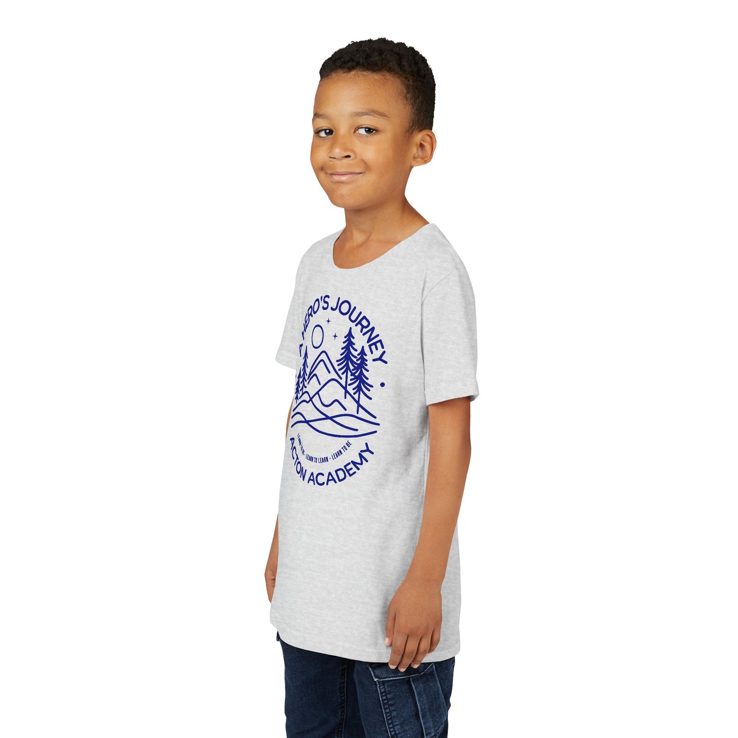 Hero's Journey Line Drawing with Acton CyFair Youth Short Sleeve Tee