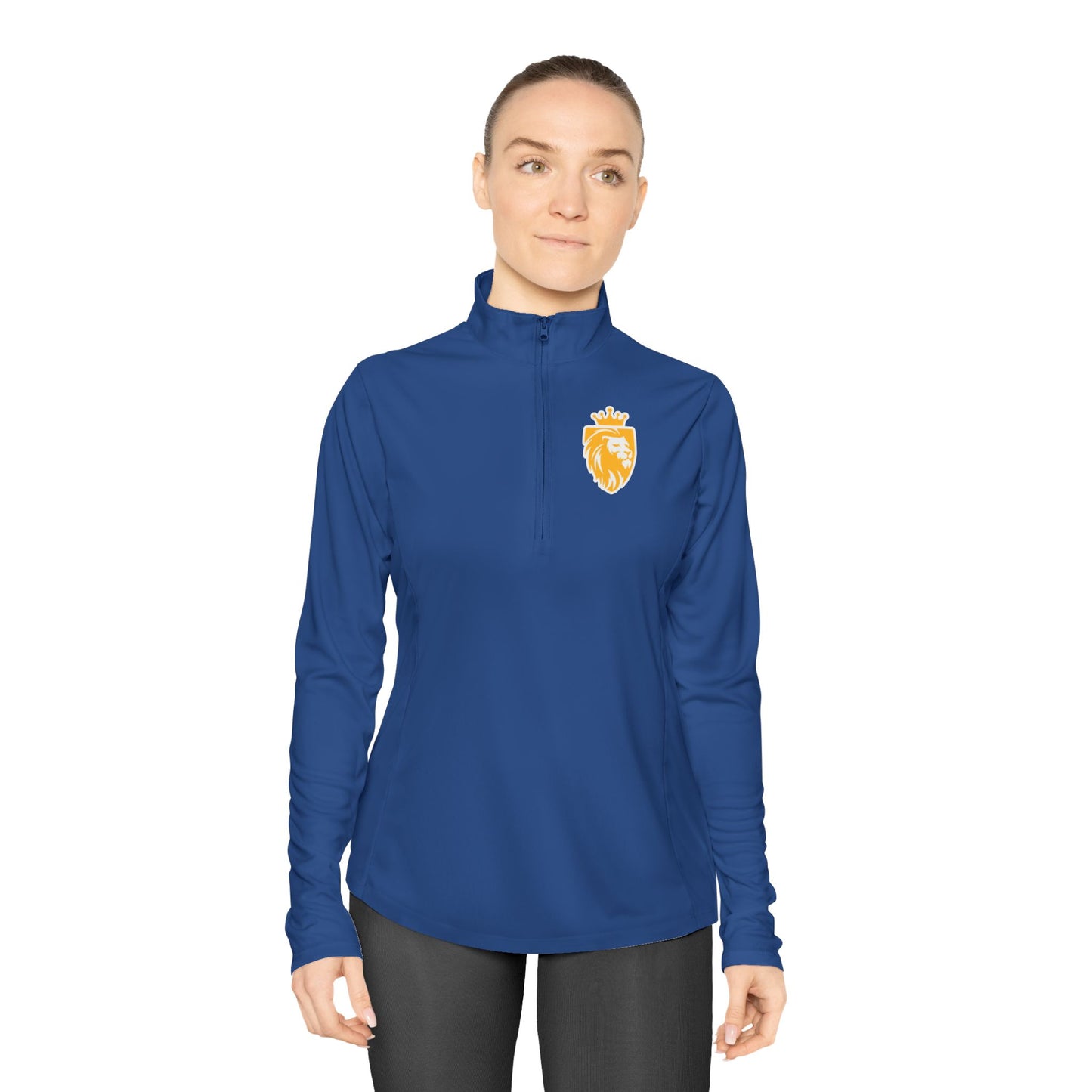 Acton King's Academy Lion Head Ladies Quarter-Zip Pullover