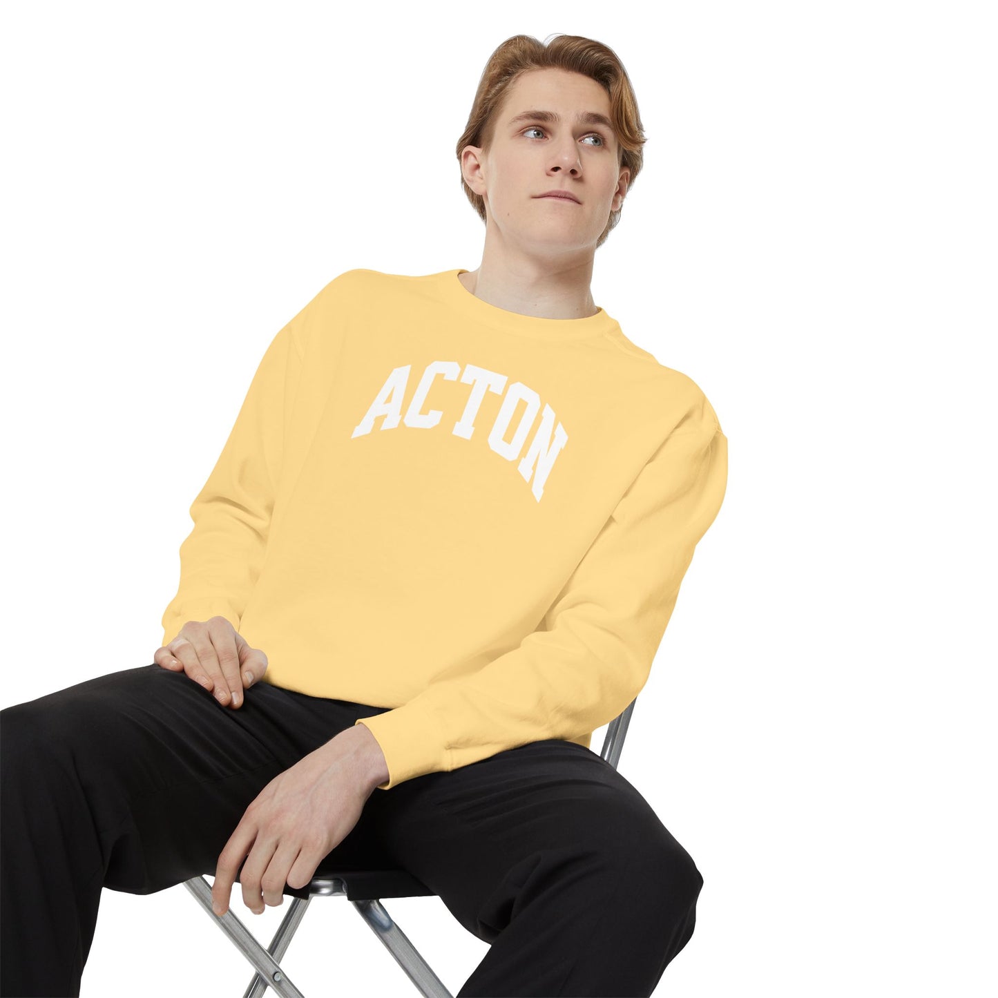 Simple Acton Unisex Garment-Dyed Sweatshirt