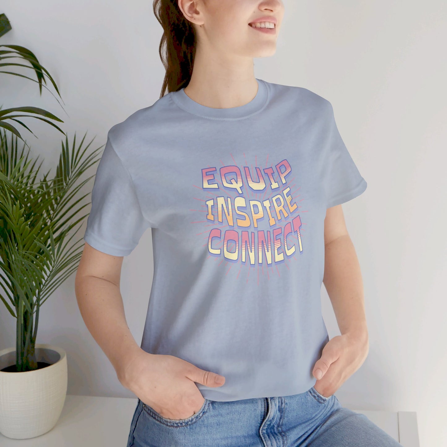 Equip, Inspire, Connect Pink Unisex T-shirt