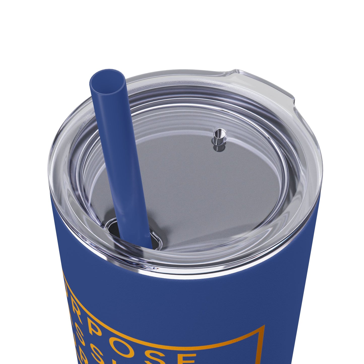 Purpose Passion Pursuit Skinny Tumbler with Straw, 20oz