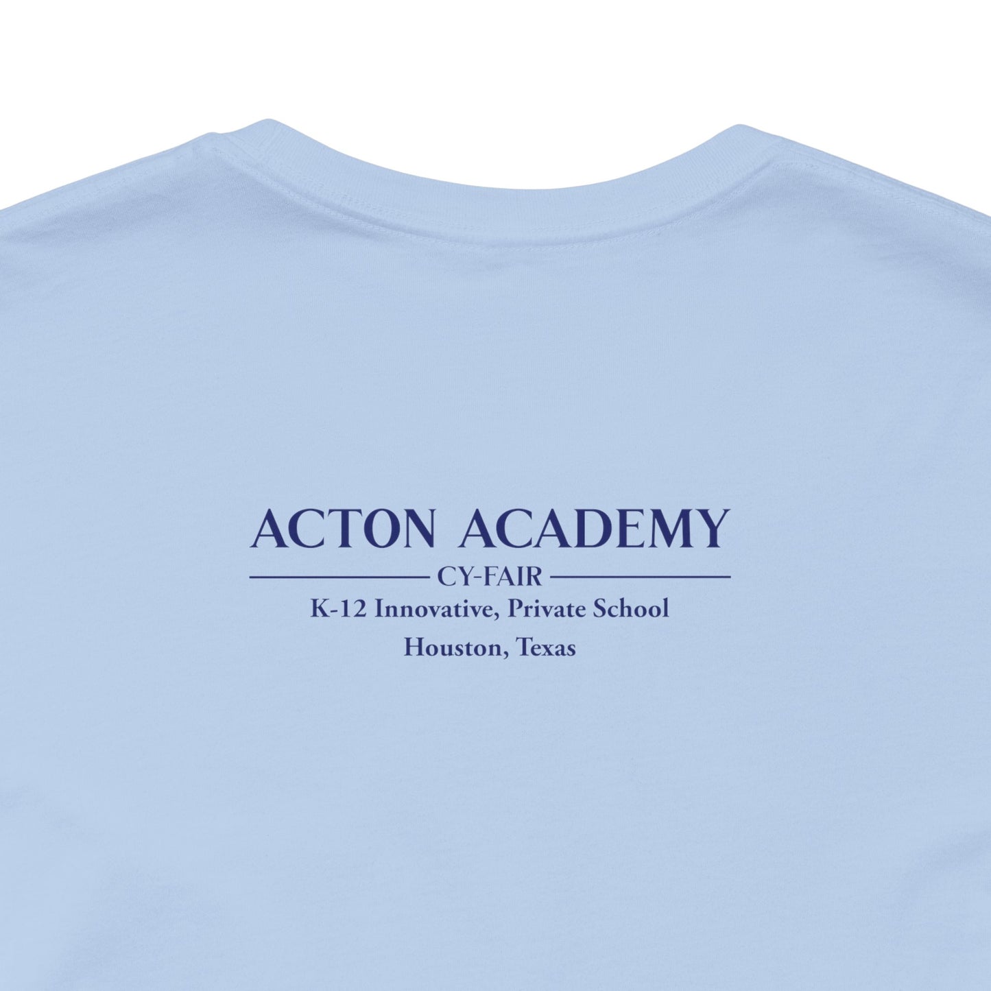 Hero's Journey Line Drawing with Acton CyFair Unisex Jersey Short Sleeve Tee
