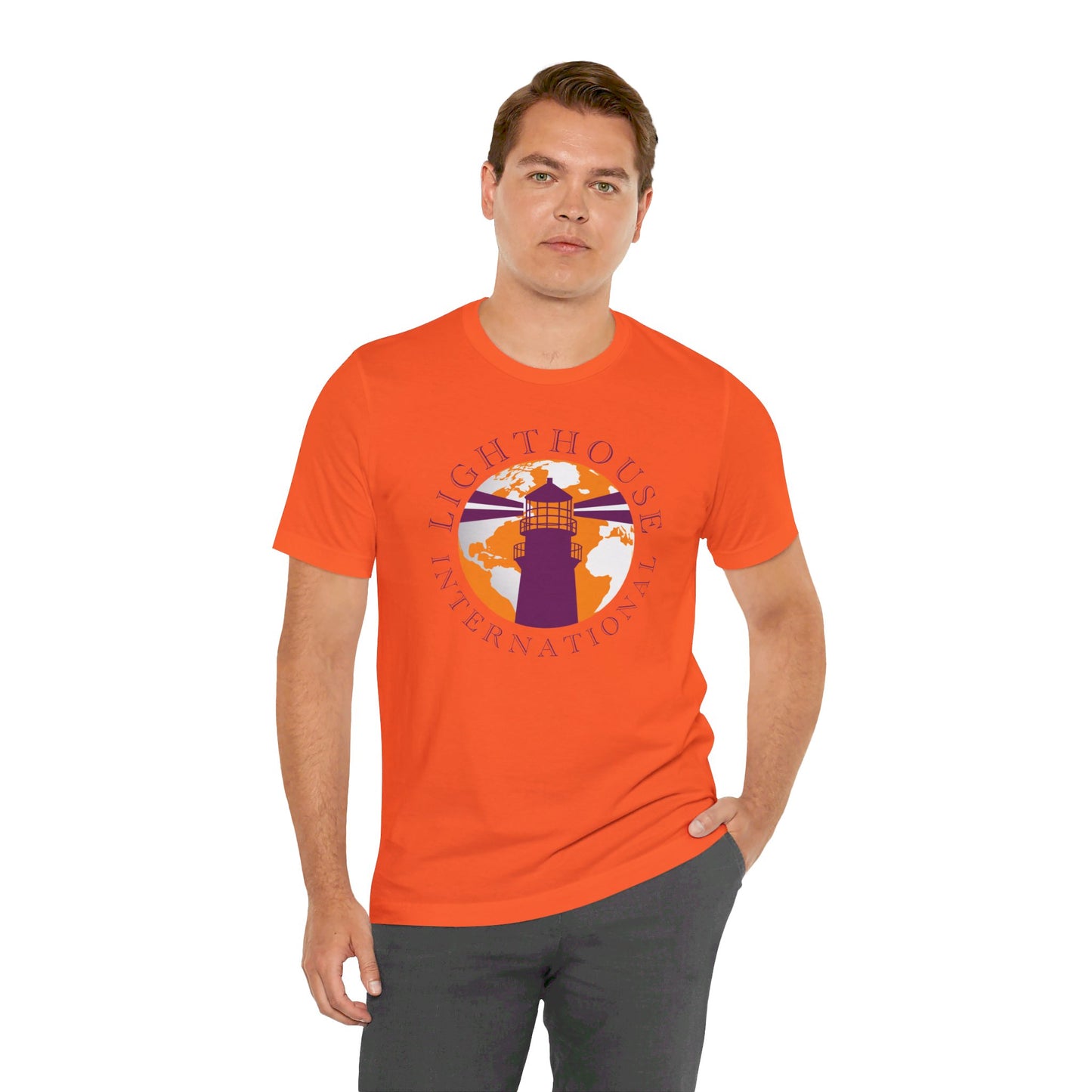 Orange Lighthouse International Unisex Jersey Short Sleeve Tee