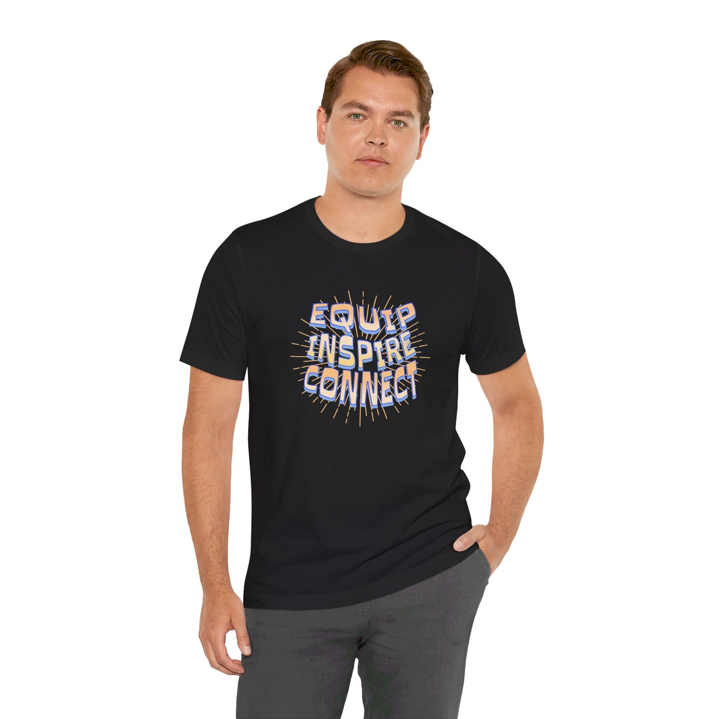 Equip, Inspire, Connect, Yellow Unisex T-shirt