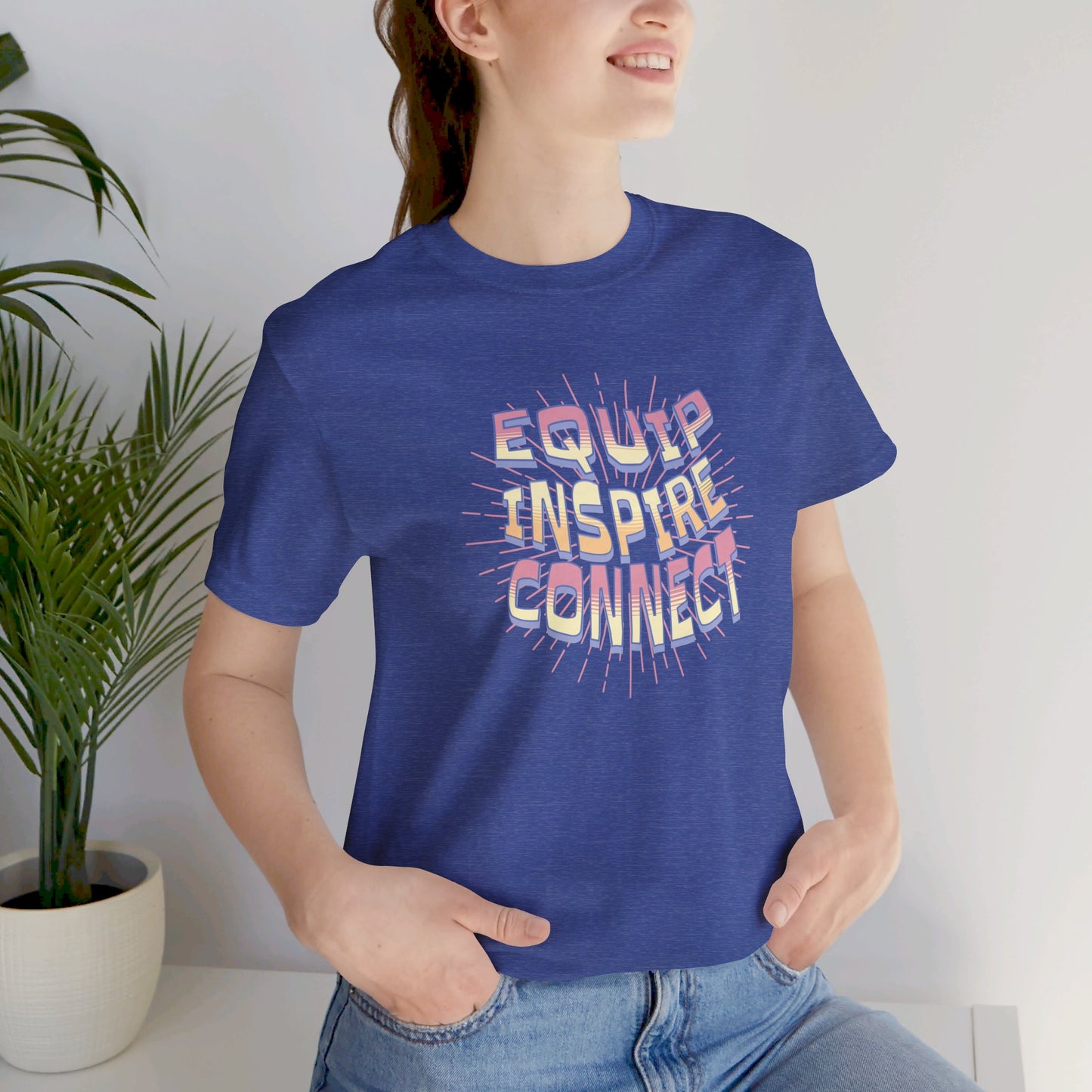 Equip, Inspire, Connect Pink Unisex T-shirt