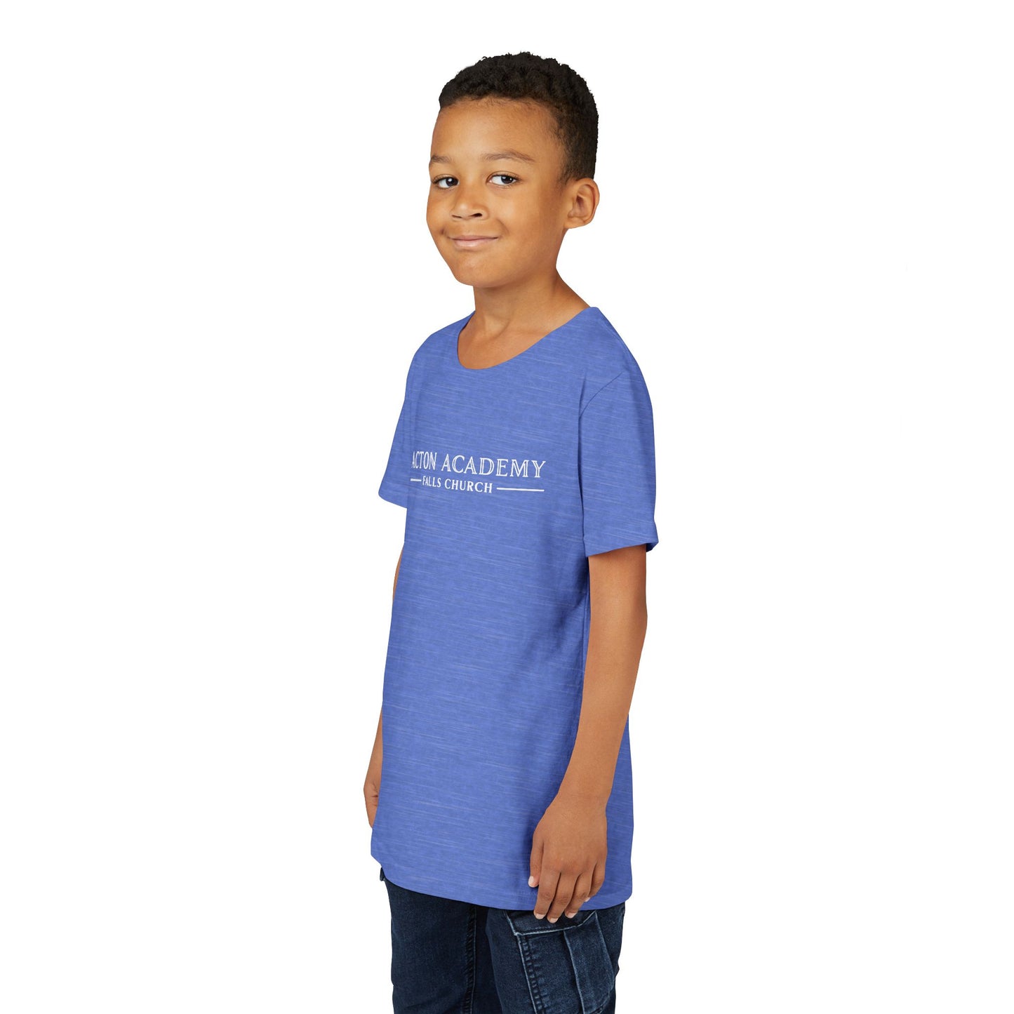 Acton Academy Falls Church White Logo Youth Tee