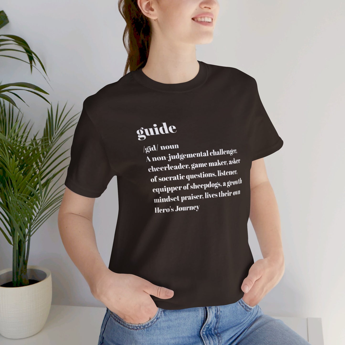 Guide Definition White Letters Unisex Jersey Short Sleeve Tee