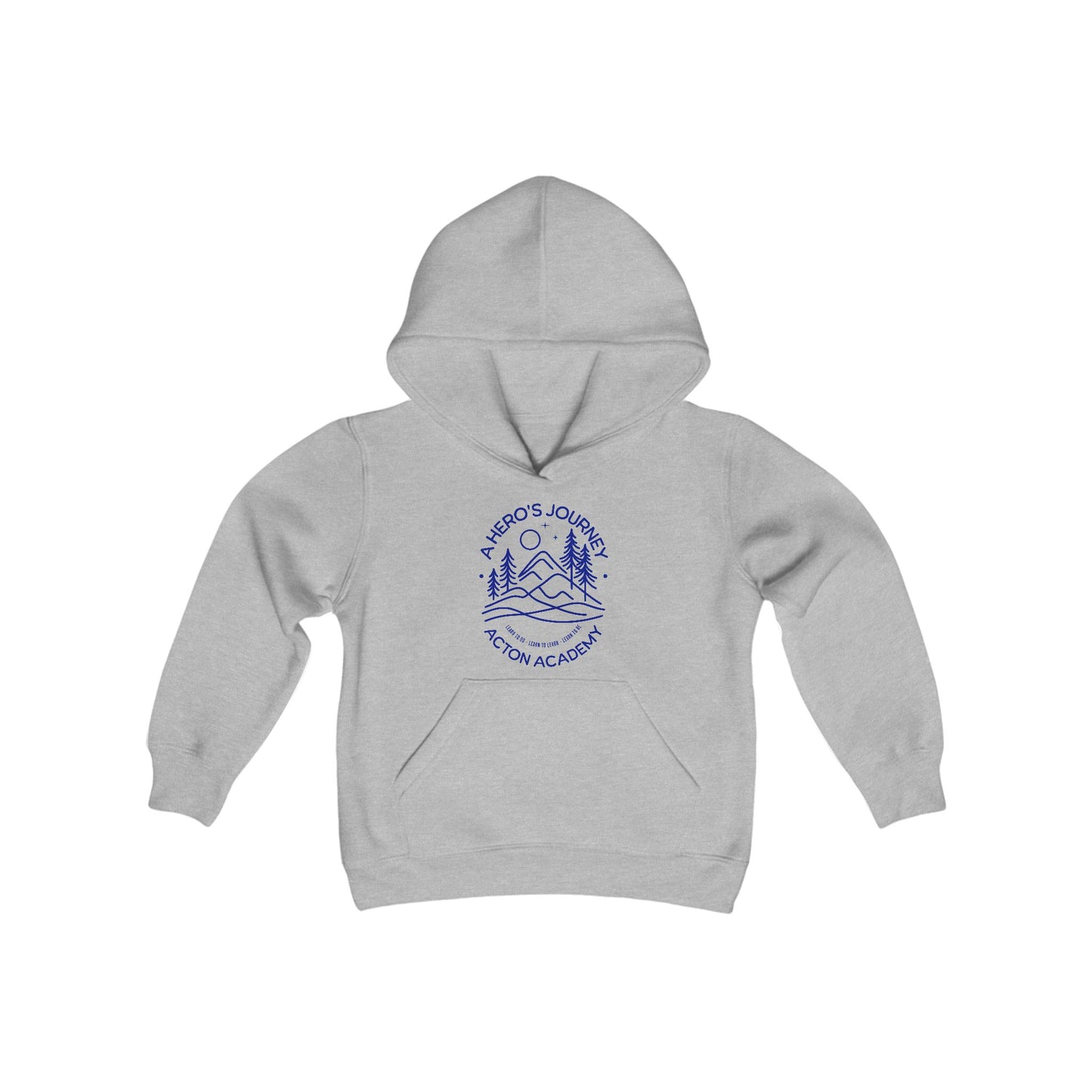 Hero's Journey Line Drawing Youth Heavy Blend Hooded Sweatshirt