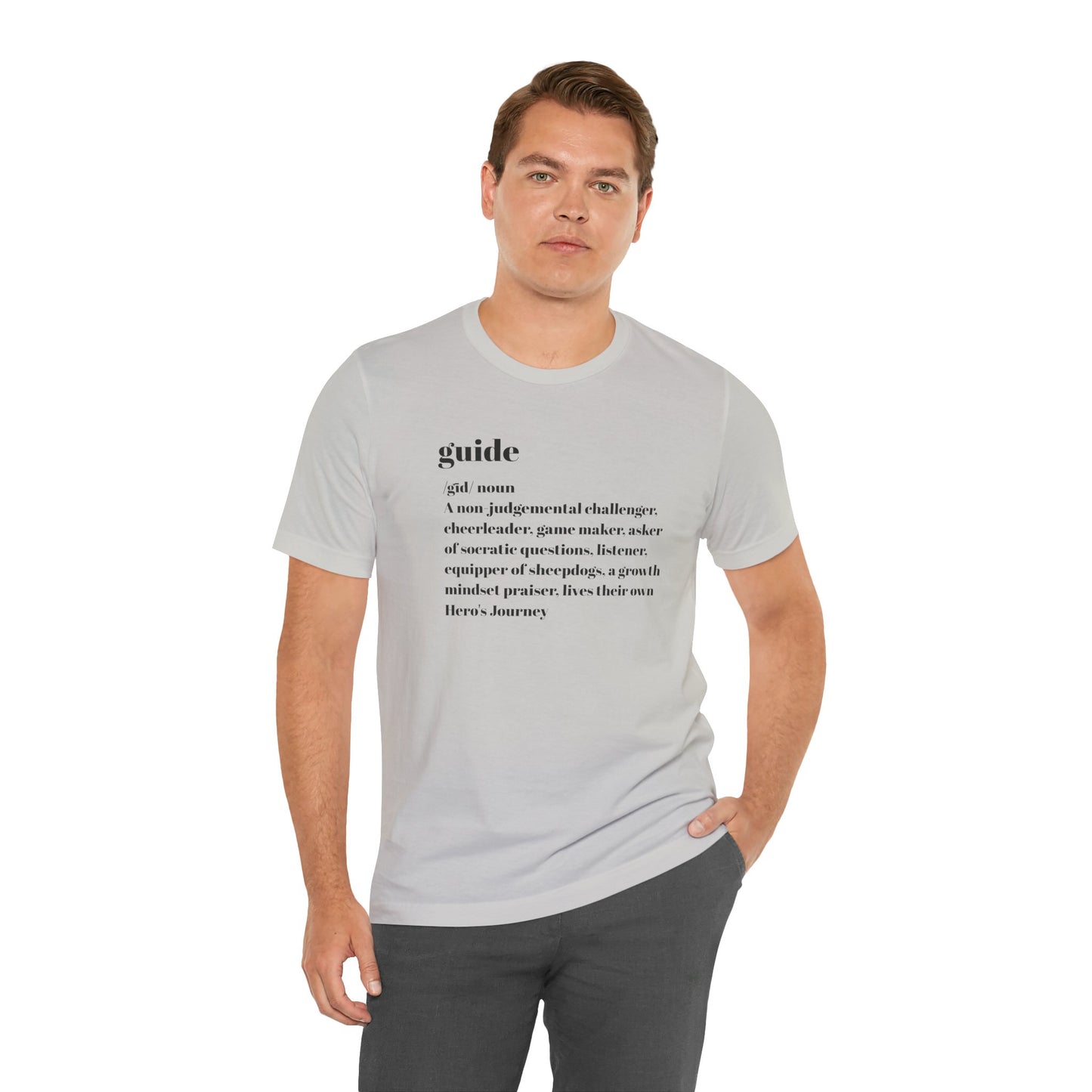 Guide definition with Falls Church on back Jersey Short Sleeve Tee