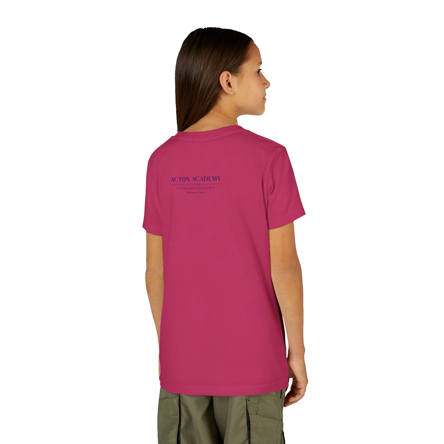Hero's Journey Line Drawing with Acton CyFair Youth Short Sleeve Tee
