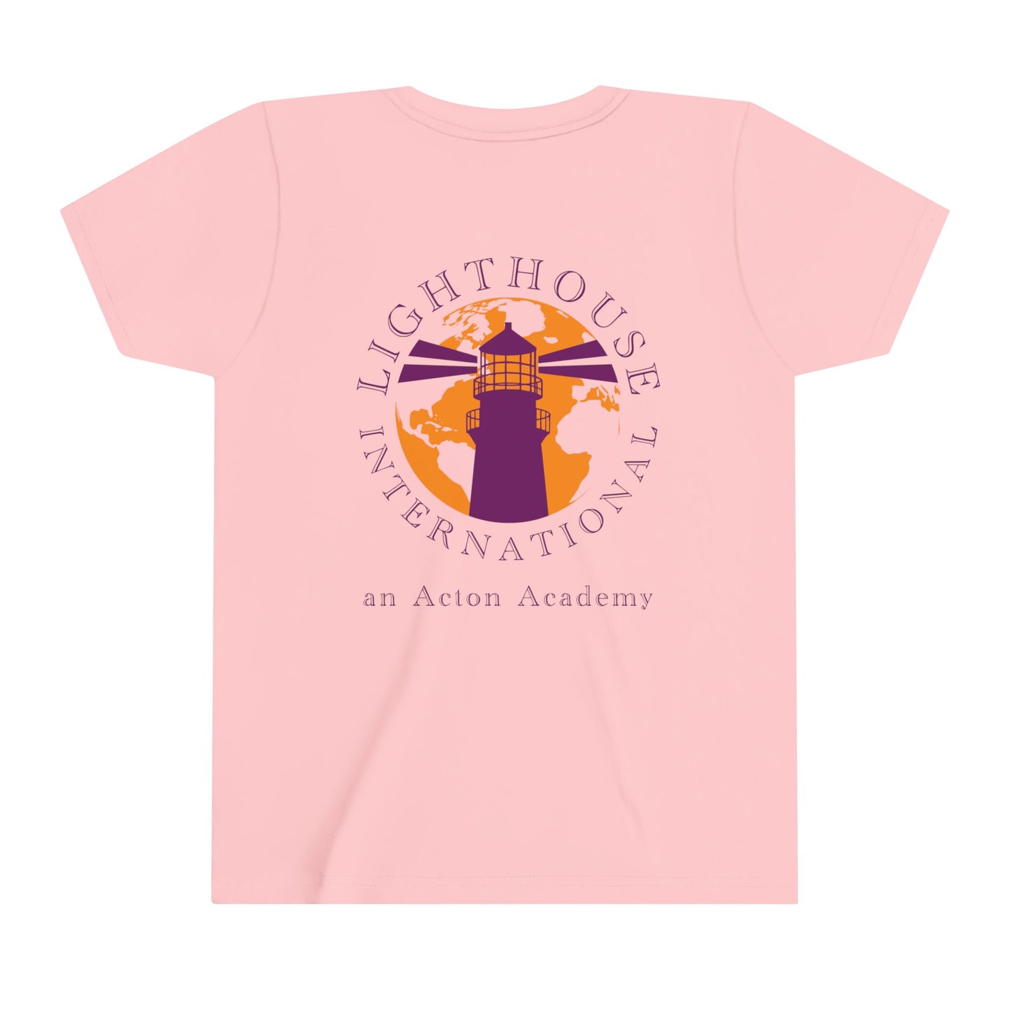 Hero's Journey Rocketship w/ Lighthouse International on back Youth Short Sleeve Tee