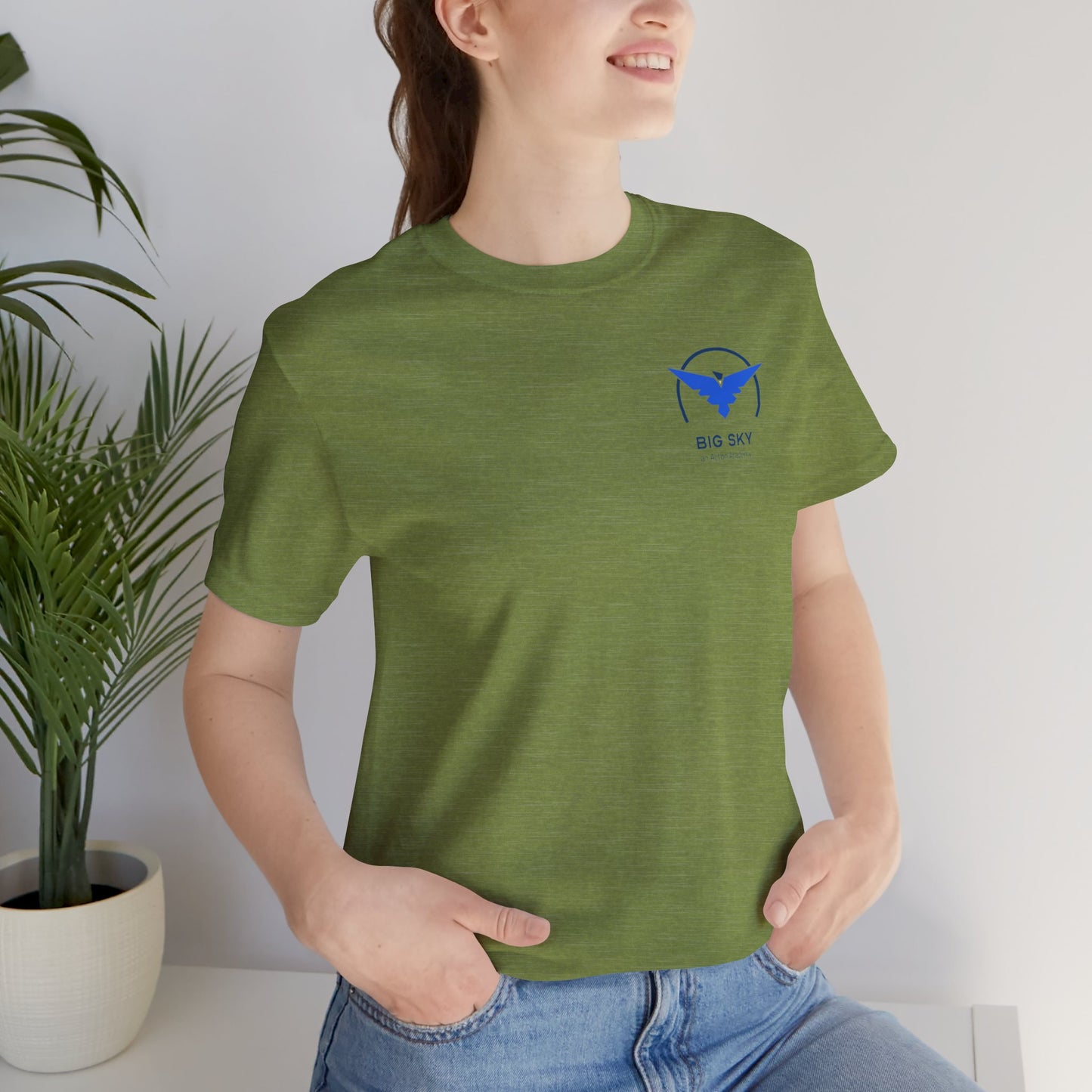 Big Sky front/back Unisex Jersey Short Sleeve Tee
