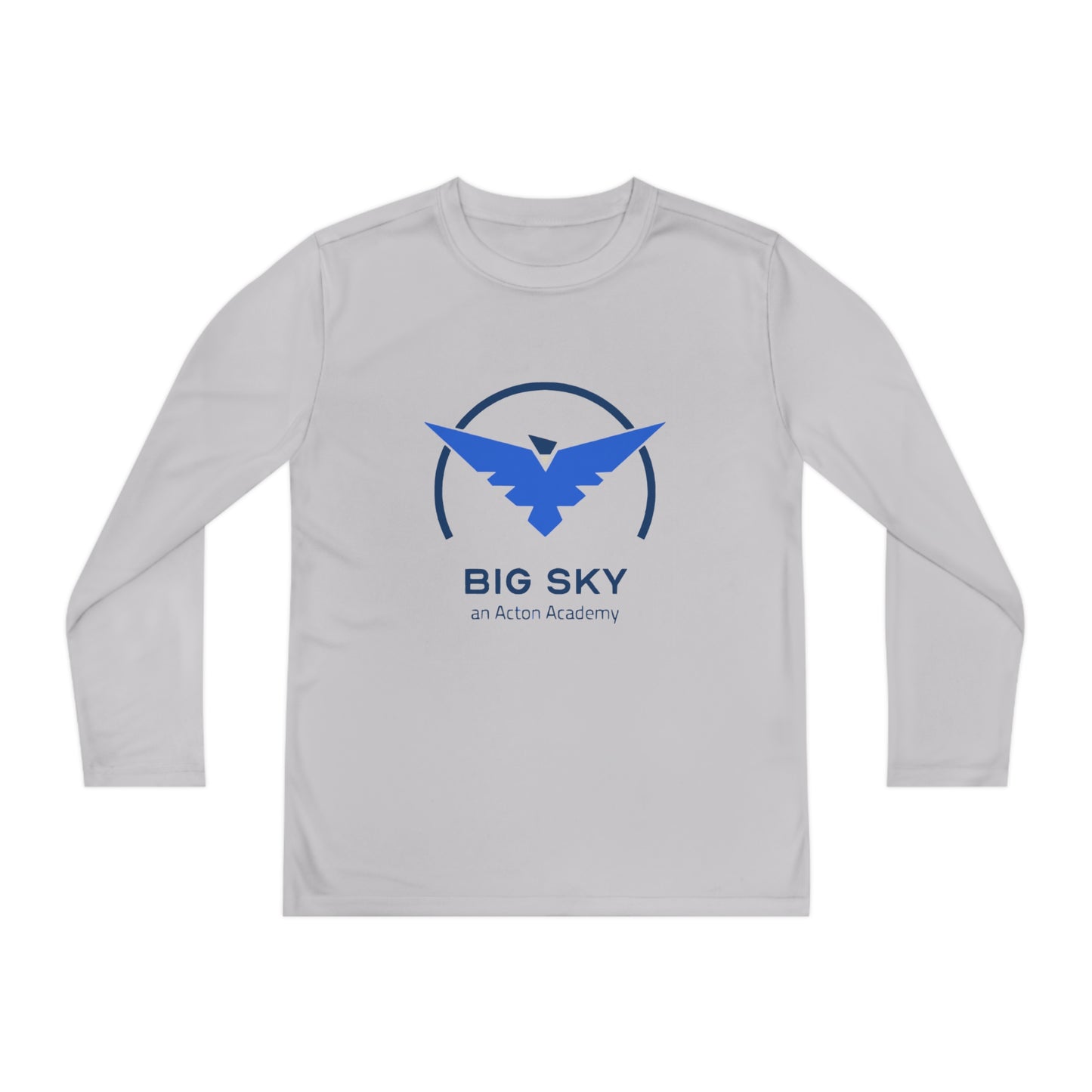 Big Sky with name on back Youth Long Sleeve Competitor Tee