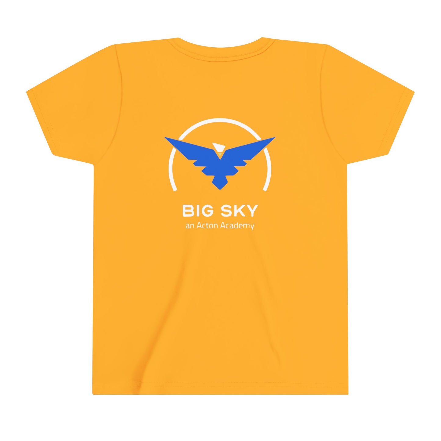 Be Curious with Big Sky on back Youth Short Sleeve Tee