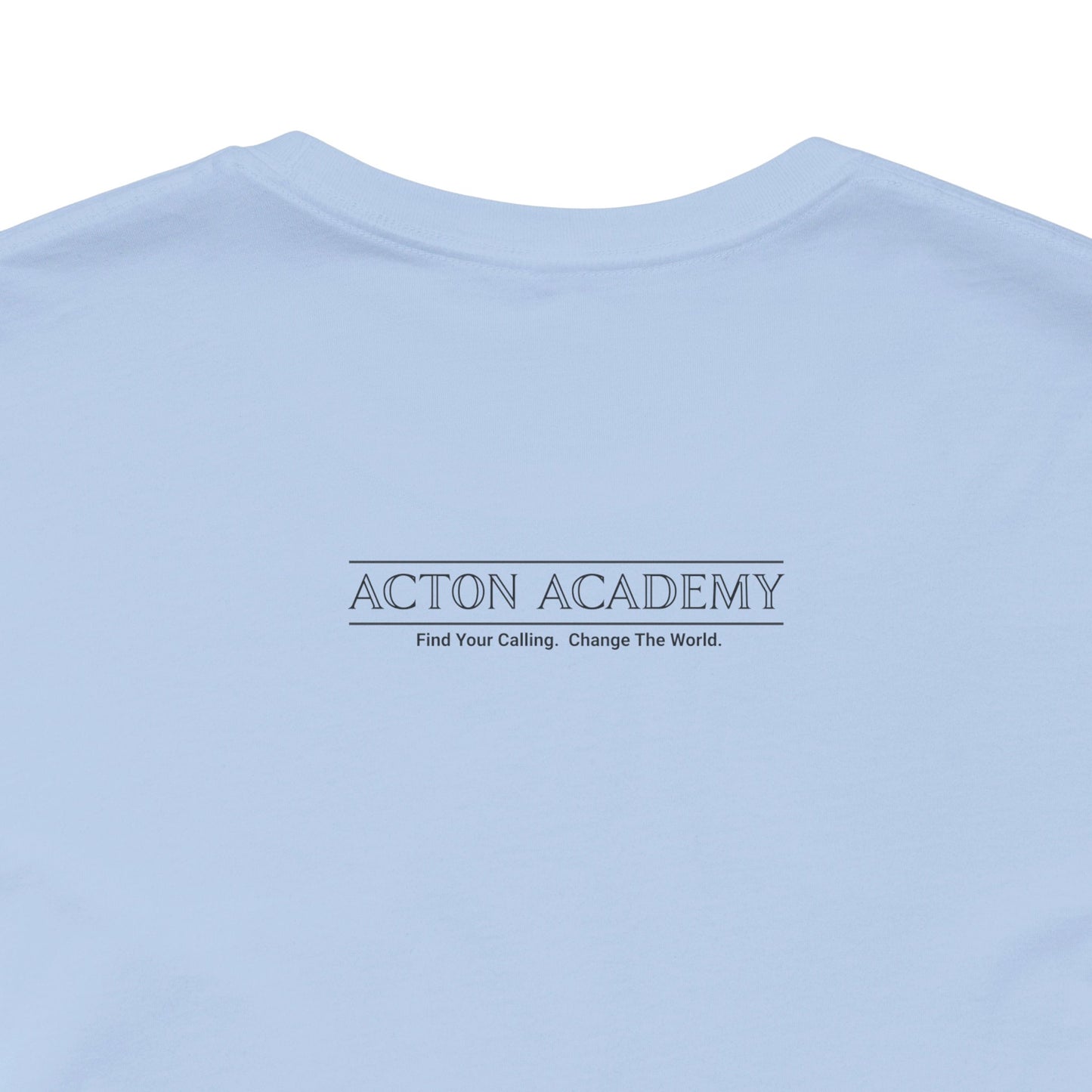 Acton Academy Pink Striped Unisex Jersey Short Sleeve Tee