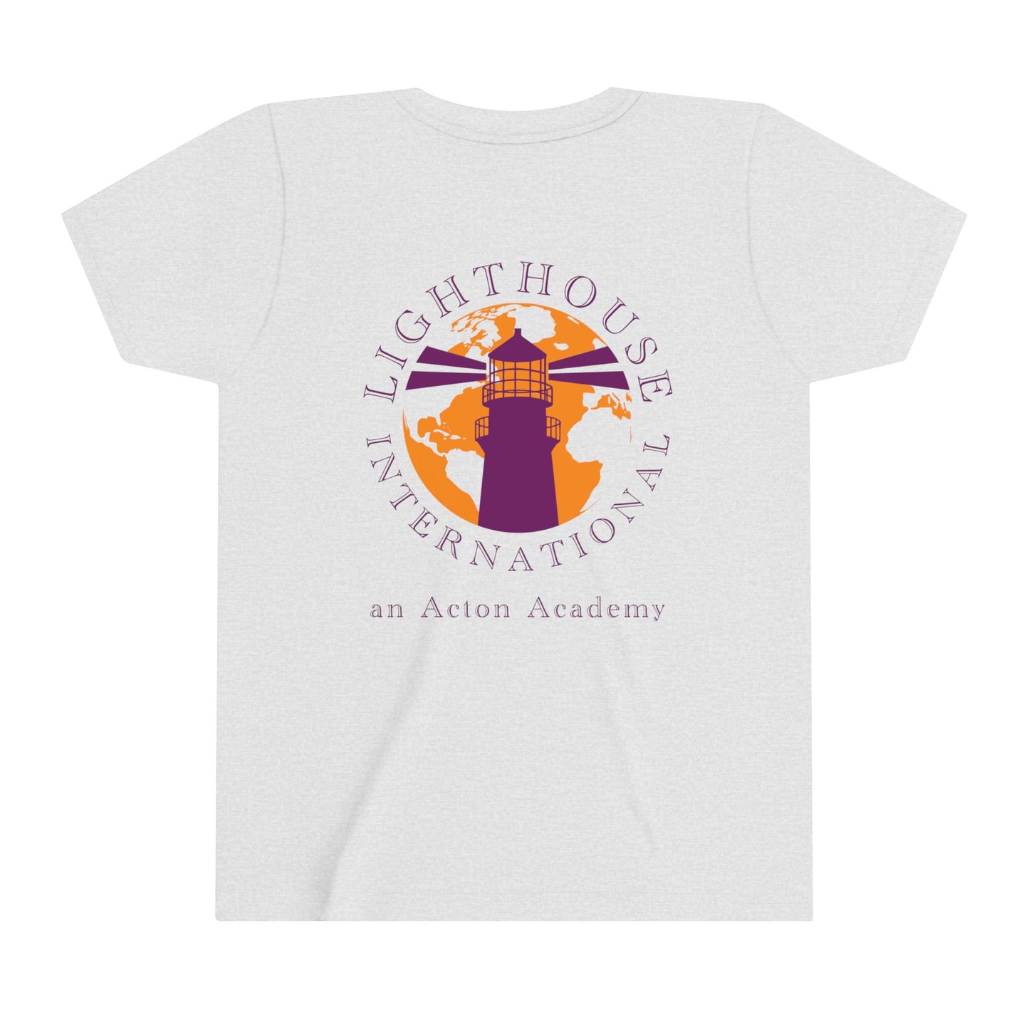 Hero's Journey Rocketship w/ Lighthouse International on back Youth Short Sleeve Tee