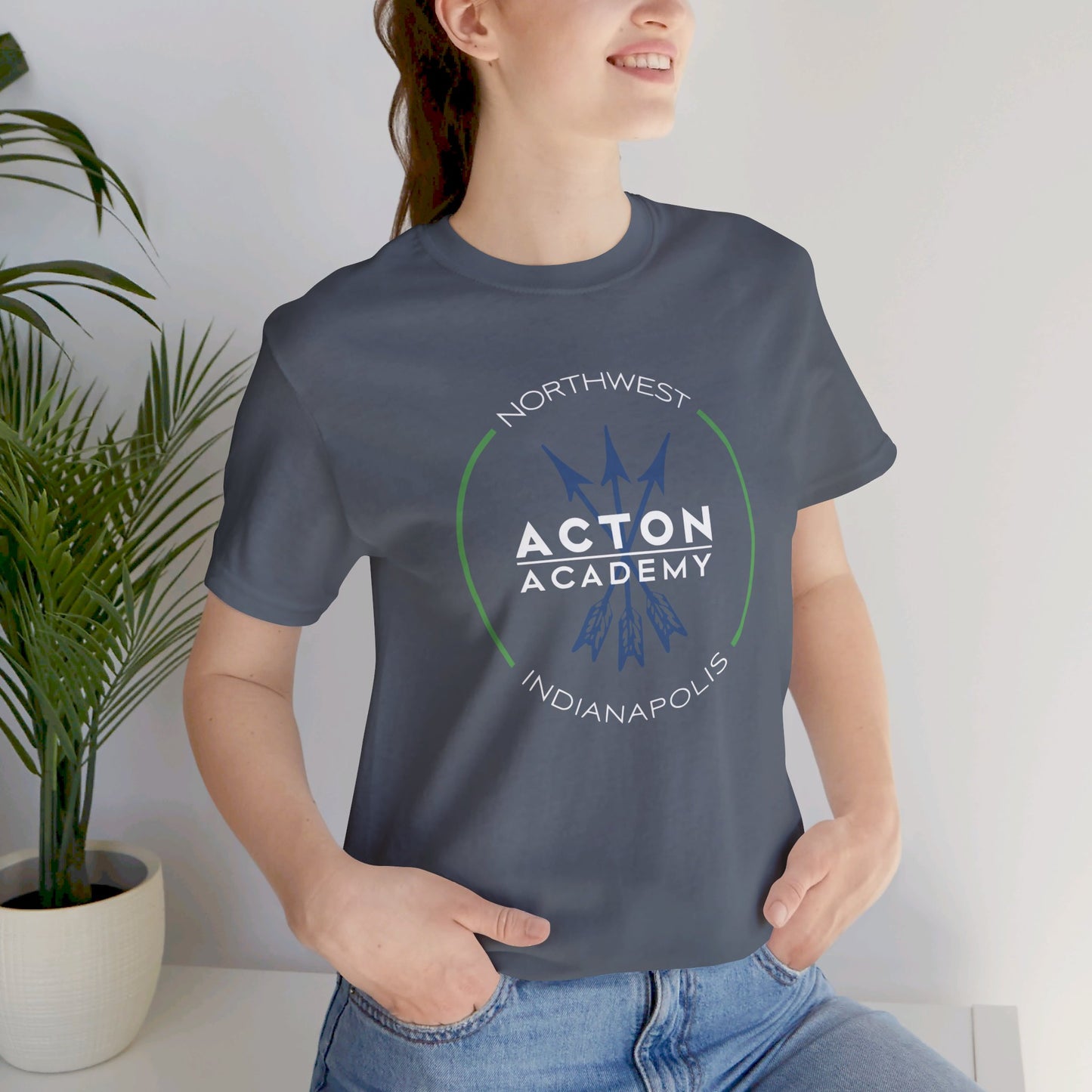 Acton NW Indy Arrow logo Unisex Jersey Short Sleeve Tee