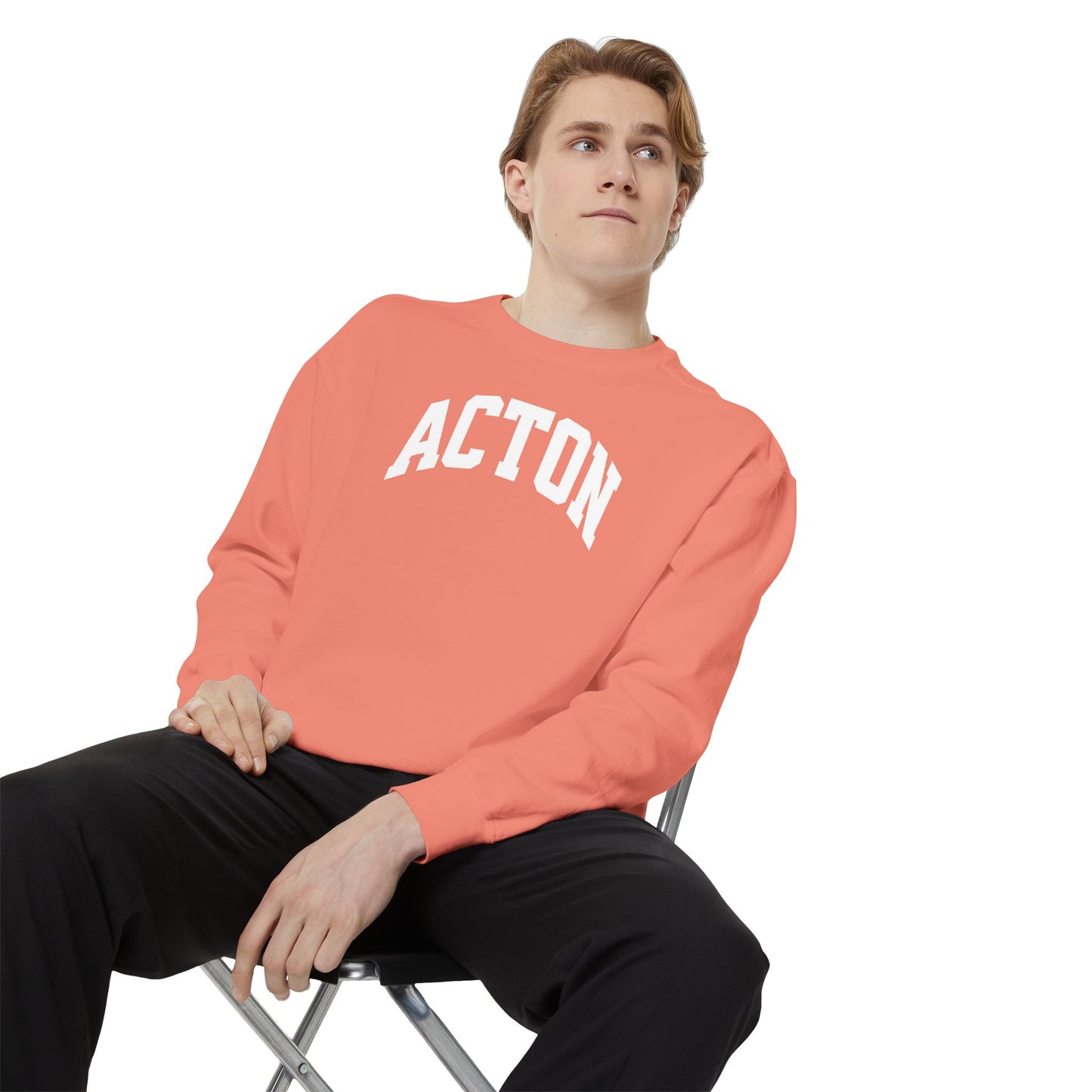 Simple Acton Unisex Garment-Dyed Sweatshirt