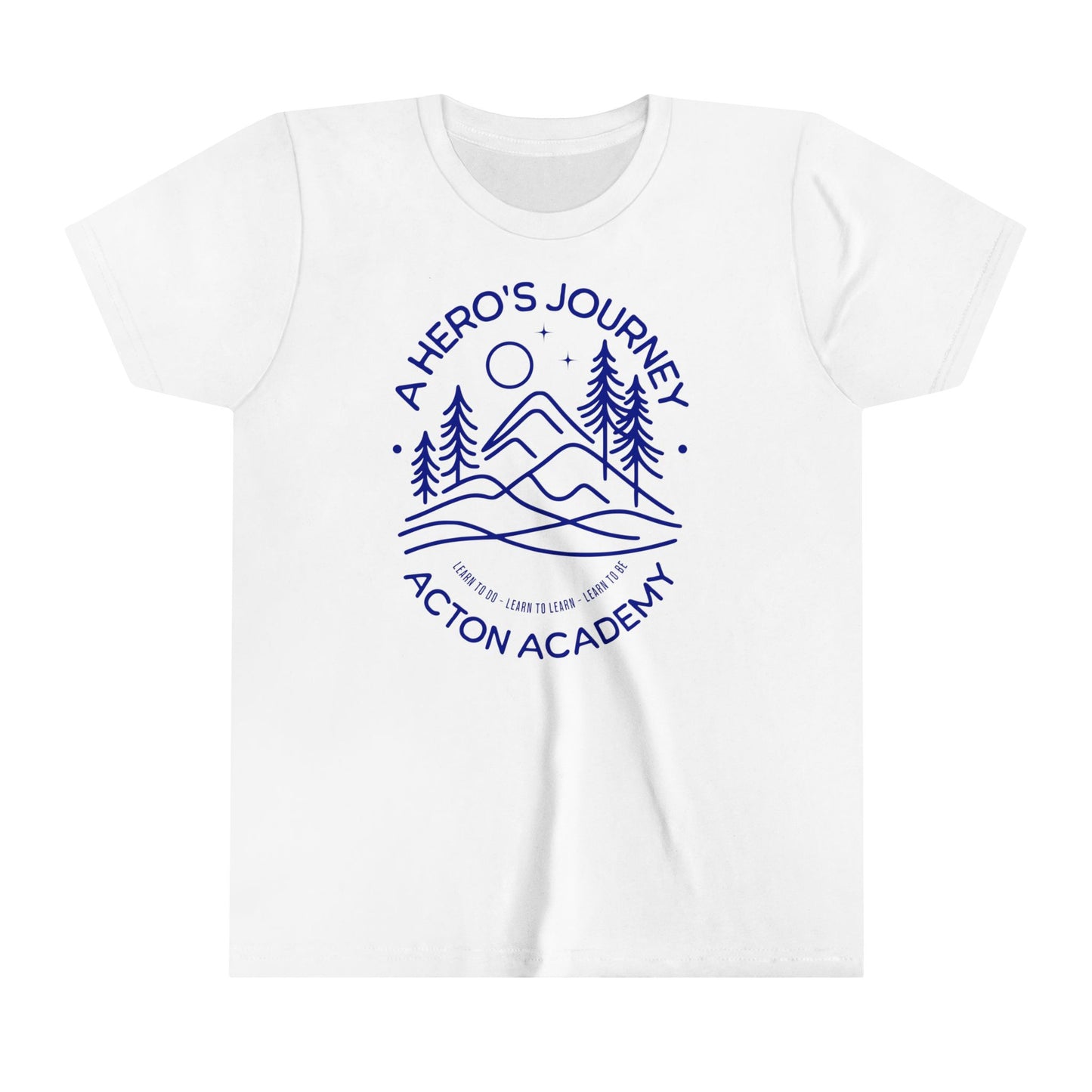 Hero's Journey Line Drawing Youth Short Sleeve Tee
