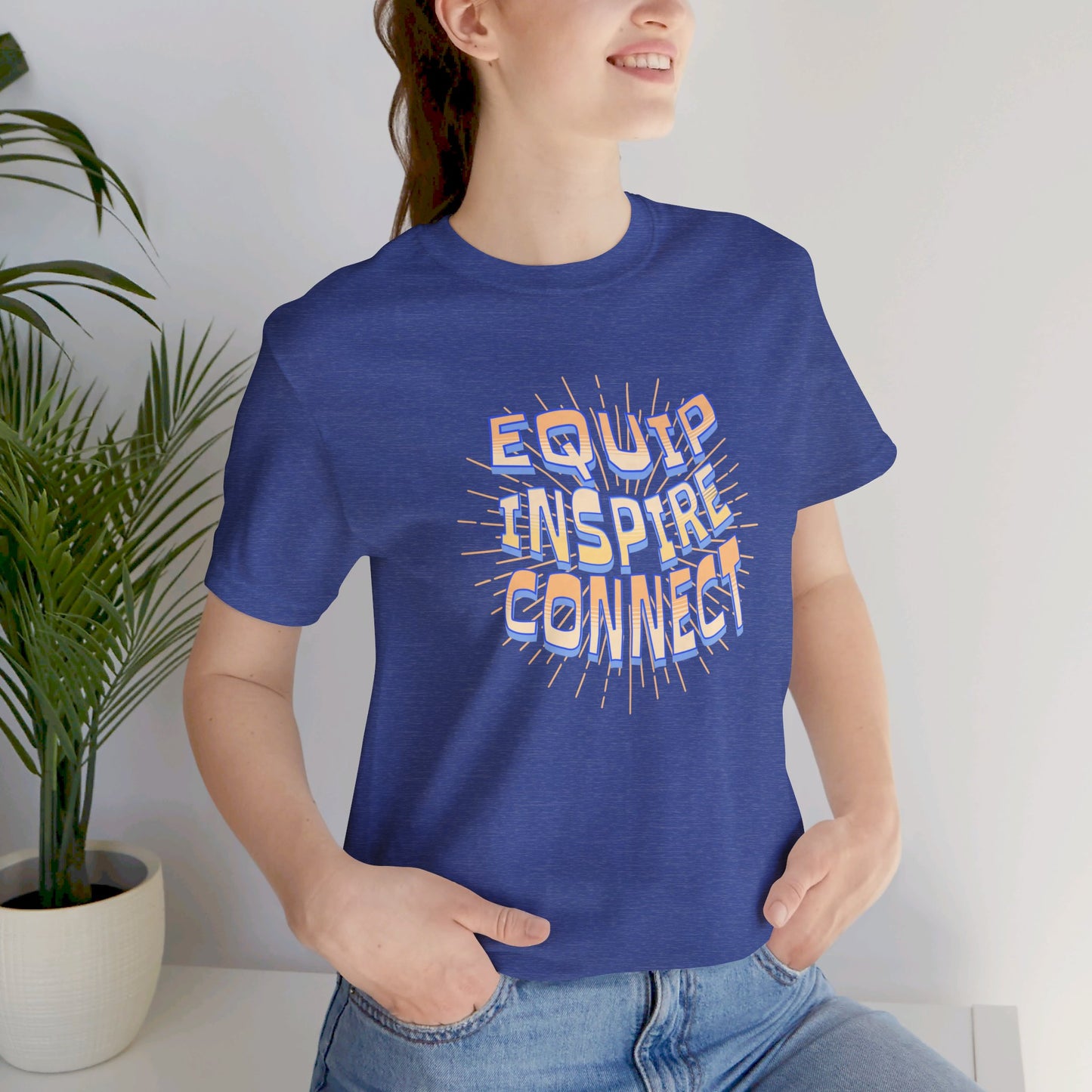 Equip, Inspire, Connect, Yellow Unisex T-shirt