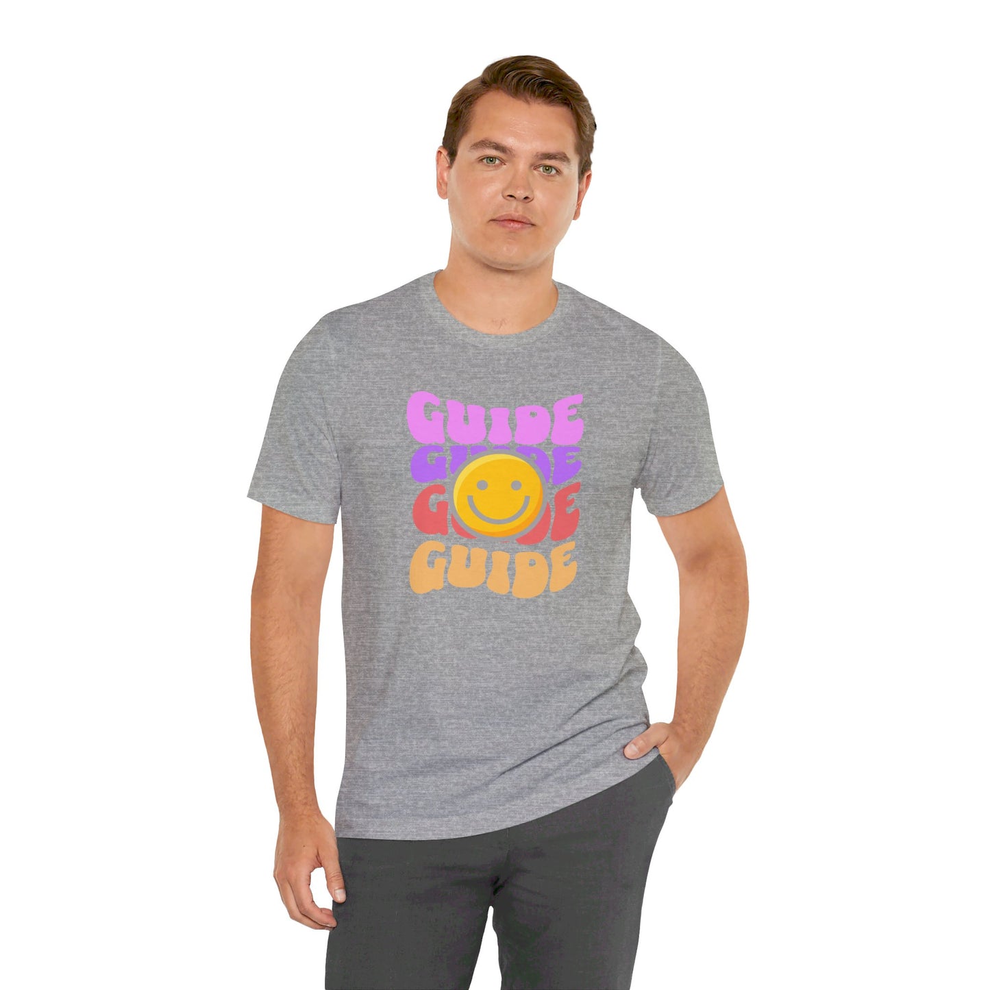 Guide with Smiley face Unisex Jersey Short Sleeve Tee