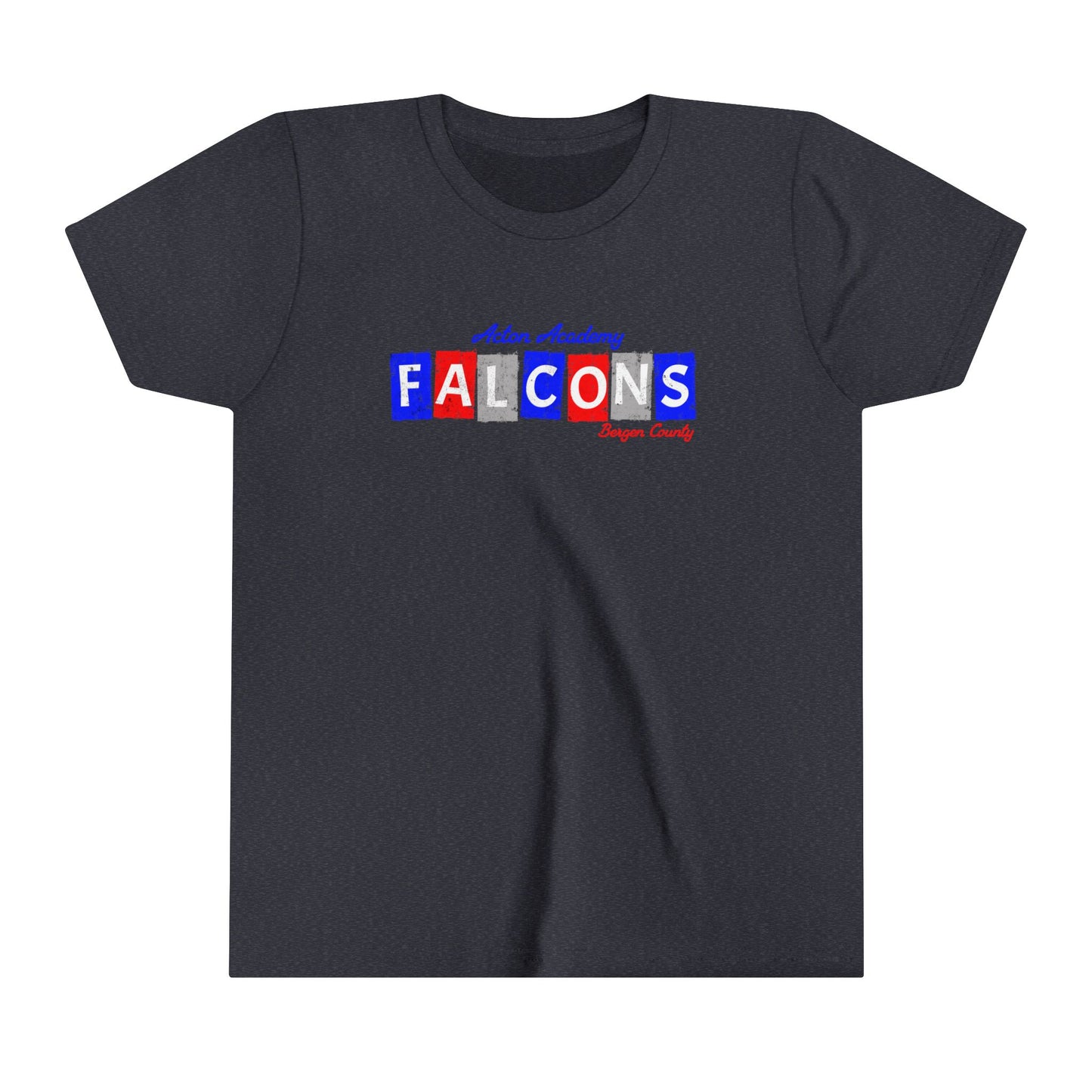 Acton Falcons Red Block Youth Short Sleeve Tee