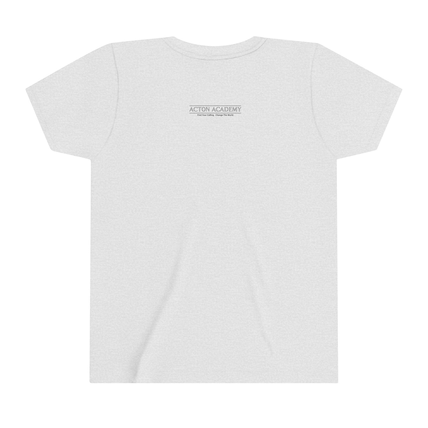 Acton Academy Pink Striped Youth Short Sleeve Tee