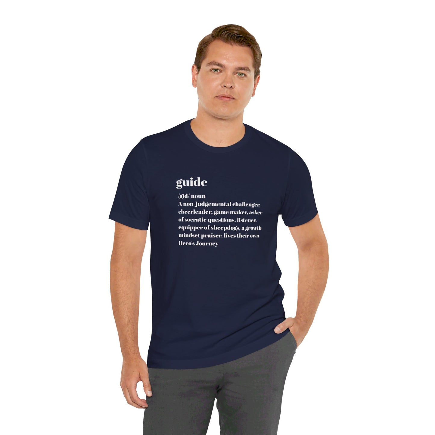 Guide Definition White Letters Unisex Jersey Short Sleeve Tee