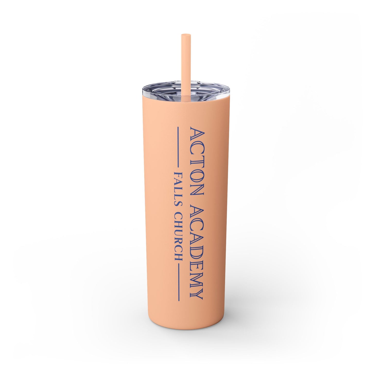 Acton Academy Falls Church Skinny Tumbler with Straw, 20oz
