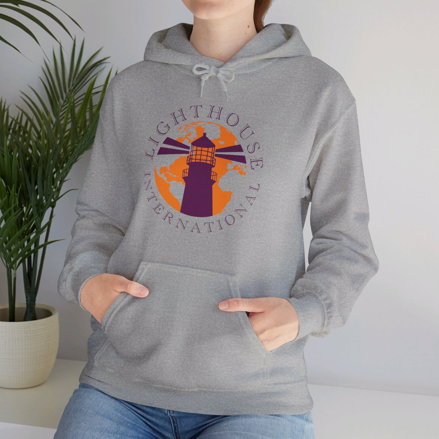 Lighthouse International logo Unisex Heavy Blend™ Hooded Sweatshirt