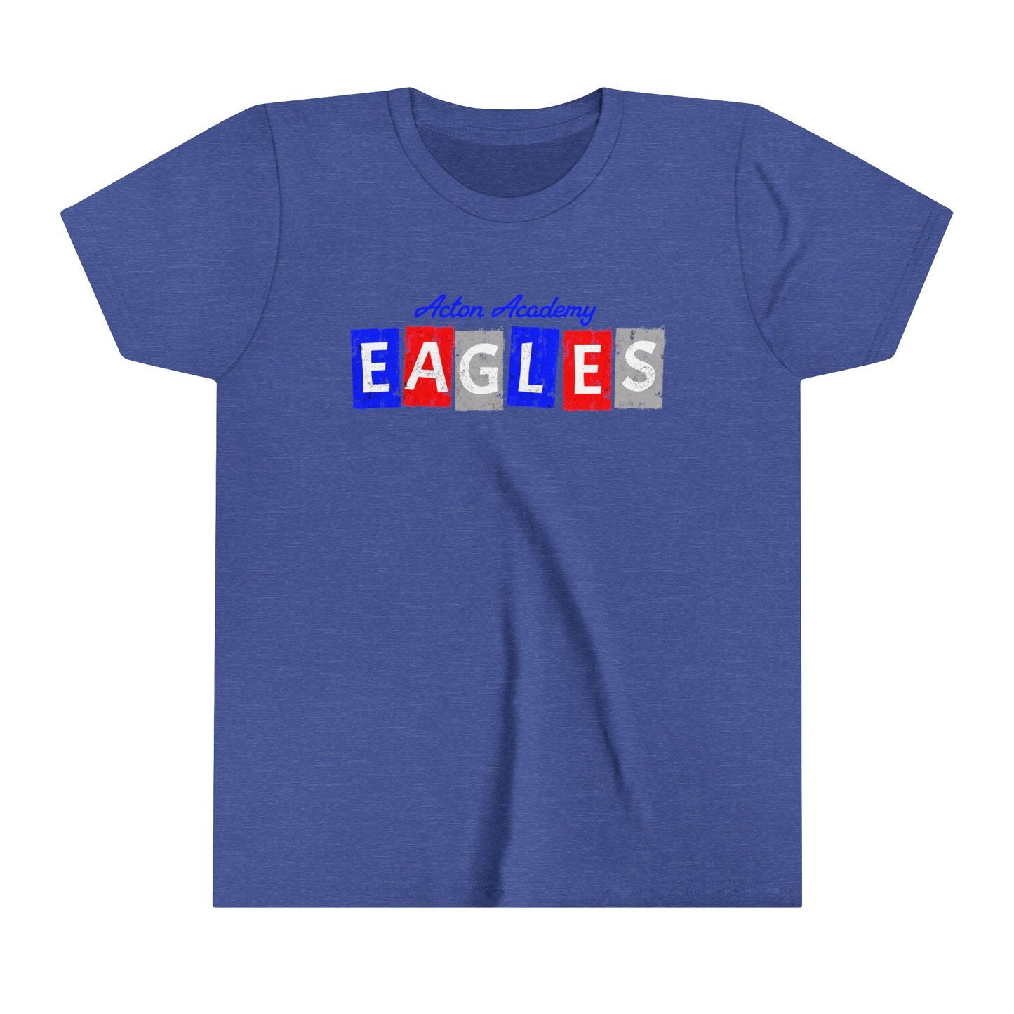Acton Block Letters Red Youth Short Sleeve Tee