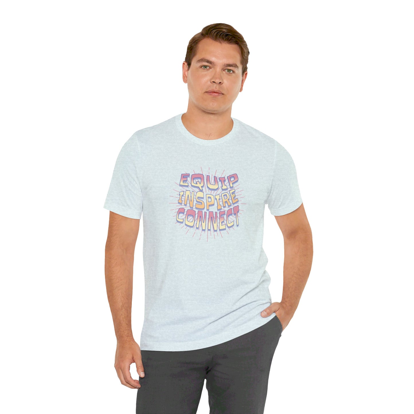 Equip, Inspire, Connect Pink Unisex T-shirt