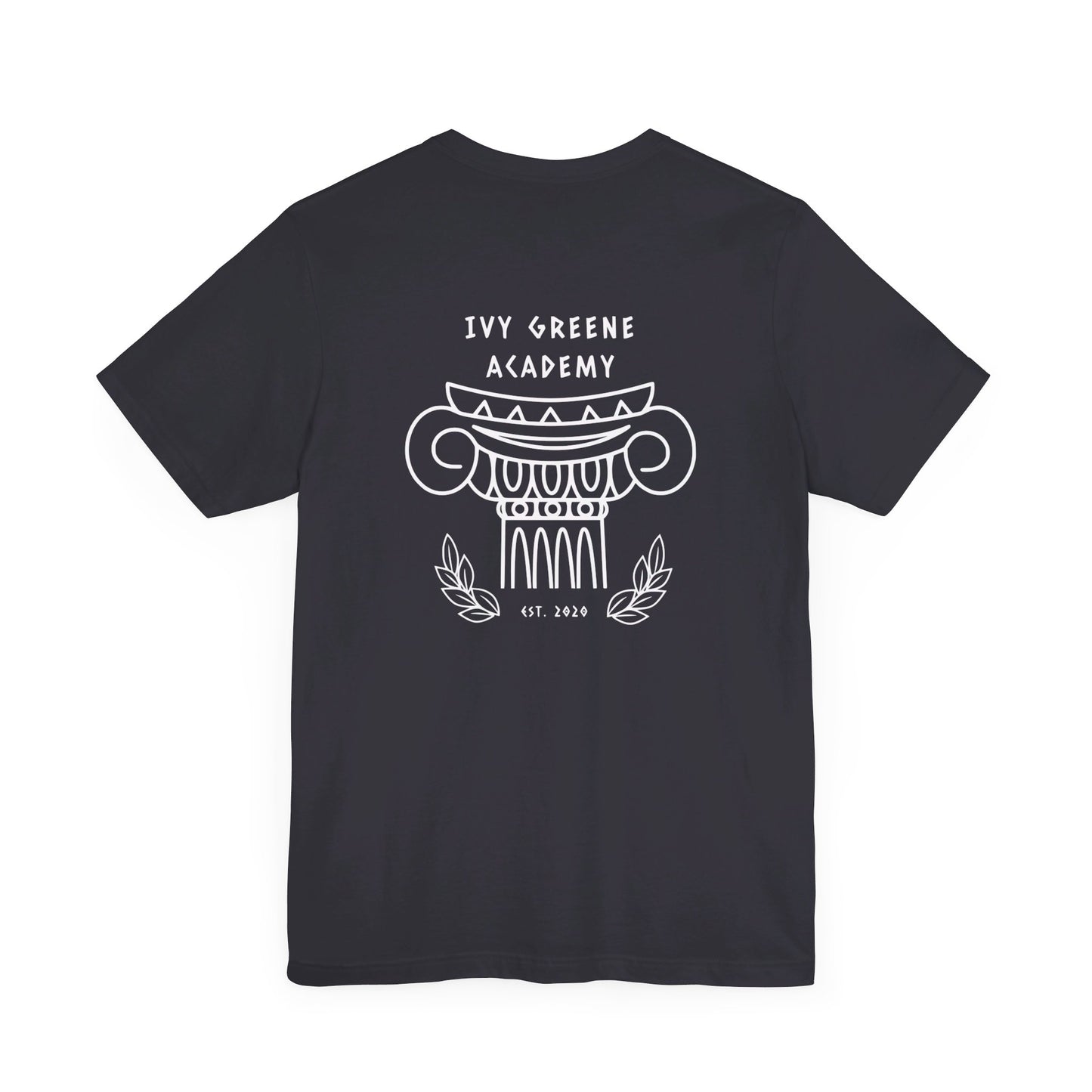 Acton Academy Aqua Striped with Ivy Greene on back Unisex Jersey Short Sleeve Tee