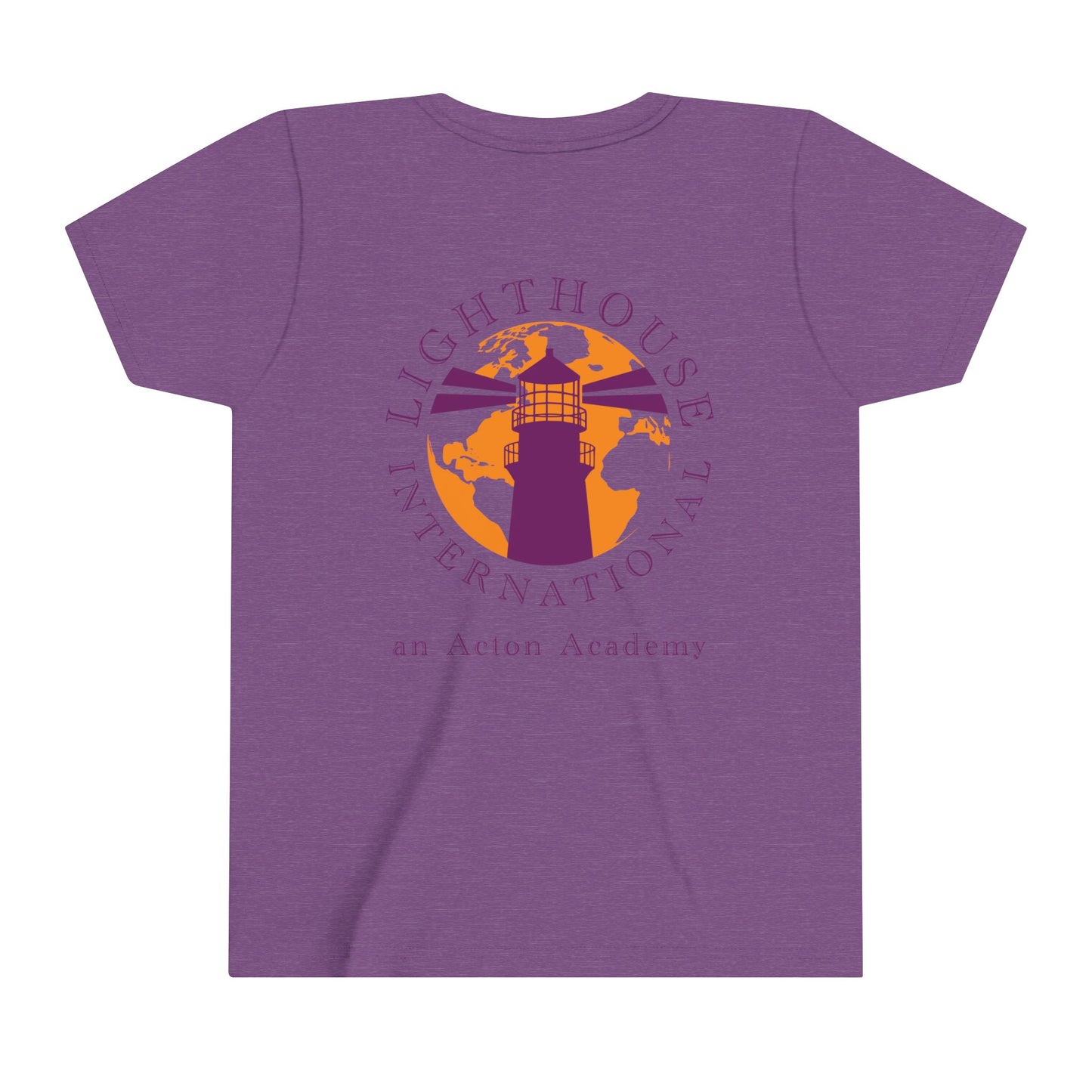 Hero's Journey Rocketship w/ Lighthouse International on back Youth Short Sleeve Tee