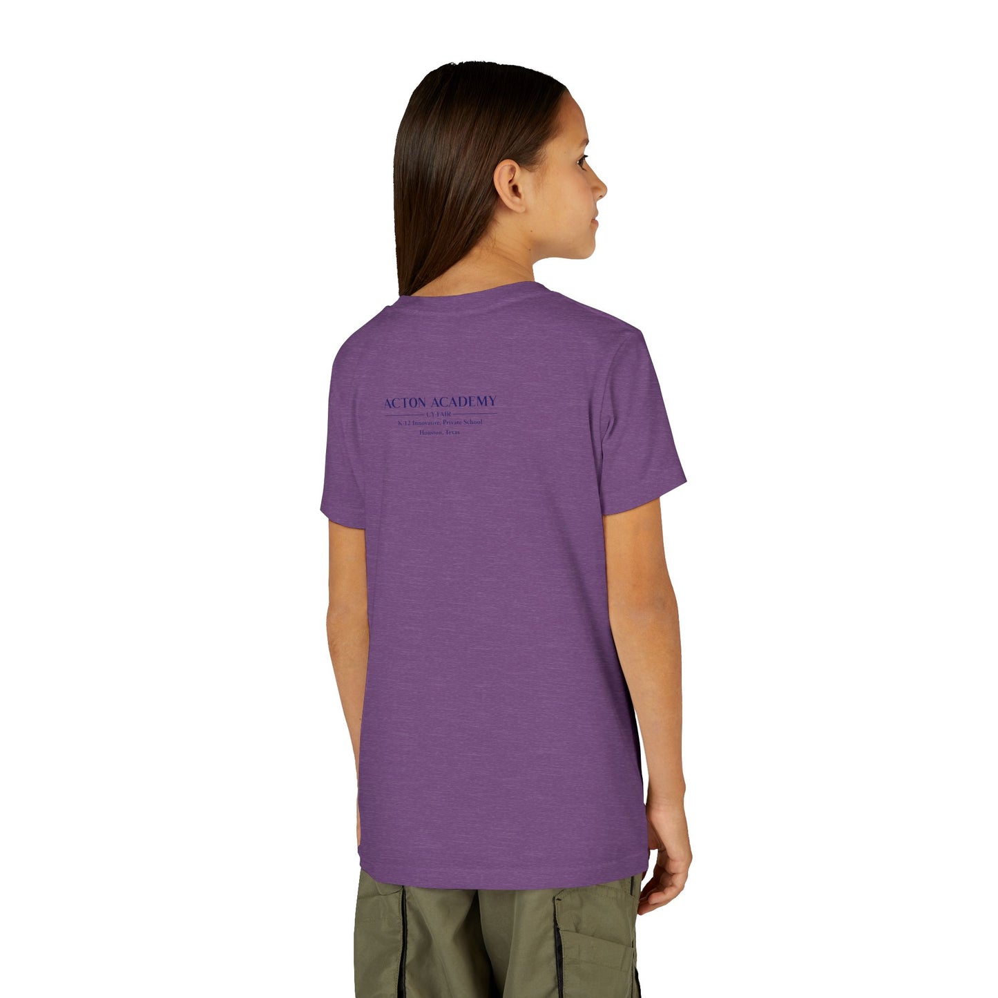 Hero's Journey Line Drawing with Acton CyFair Youth Short Sleeve Tee
