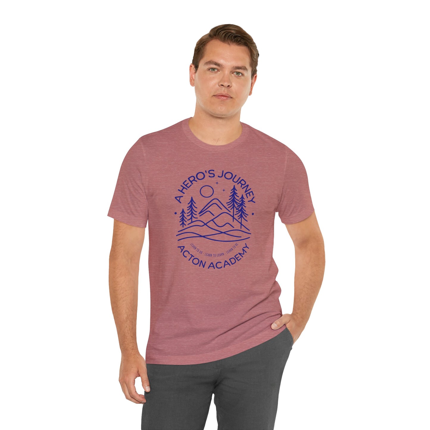 Hero's Journey Line Drawing with Acton CyFair Unisex Jersey Short Sleeve Tee