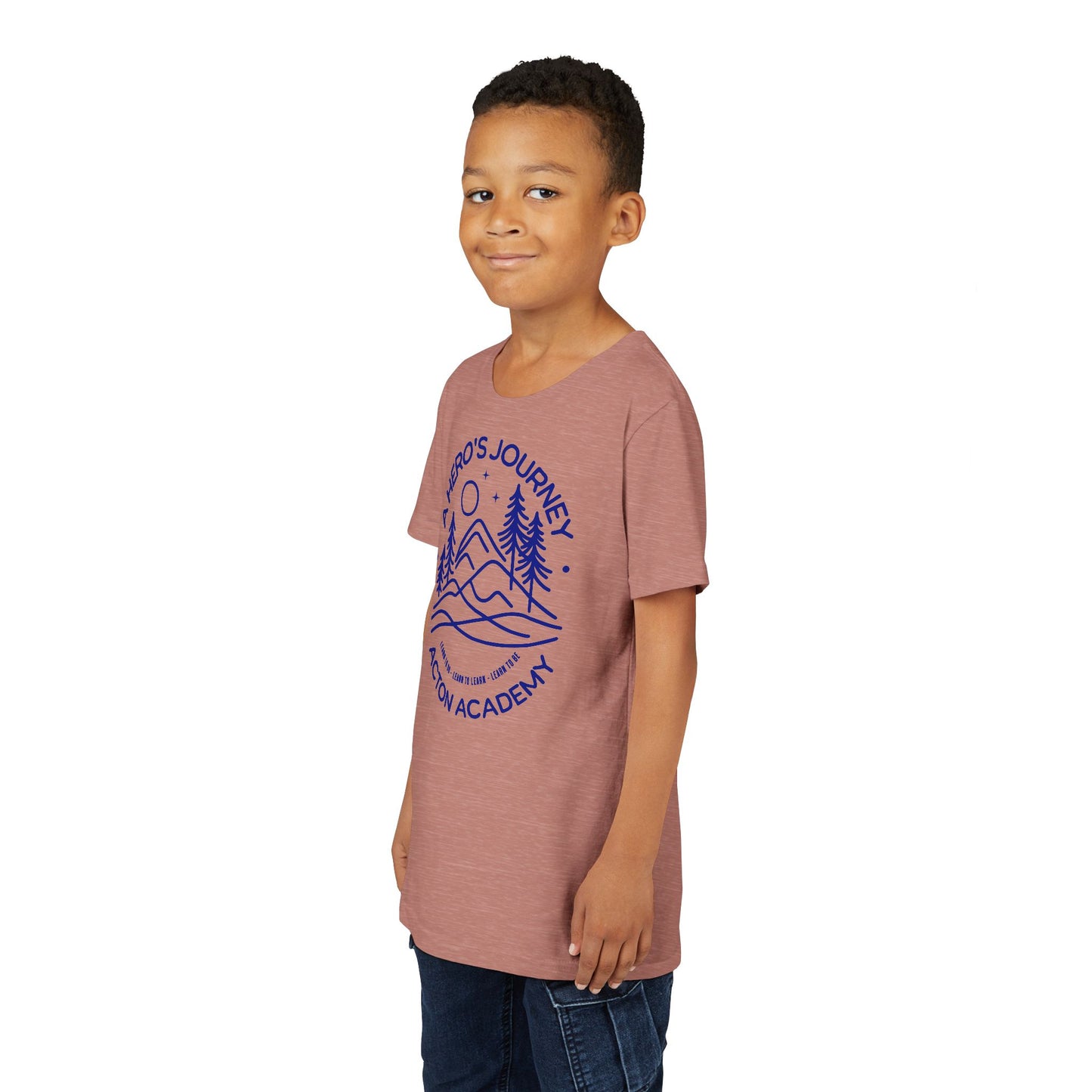 Hero's Journey Line Drawing with Acton CyFair Youth Short Sleeve Tee