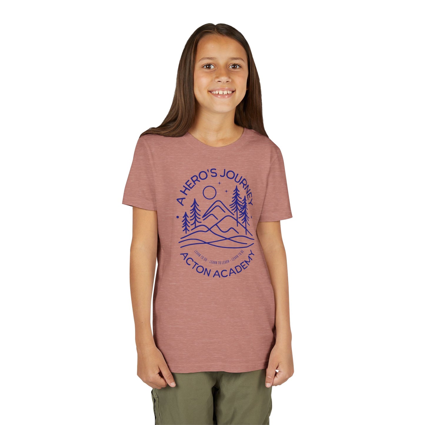 Hero's Journey Line Drawing with Acton CyFair Youth Short Sleeve Tee