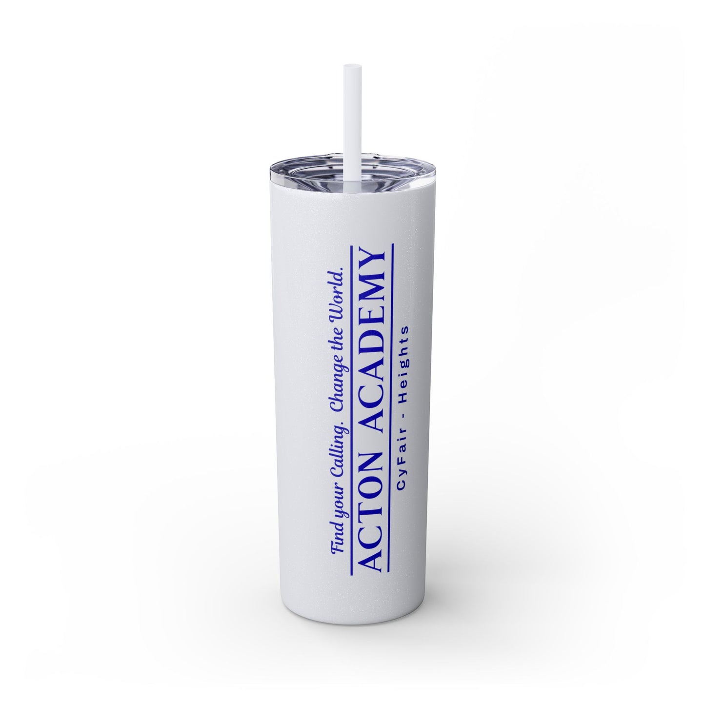 Acton CyFair-Heights Logo Skinny Tumbler with Straw, 20oz