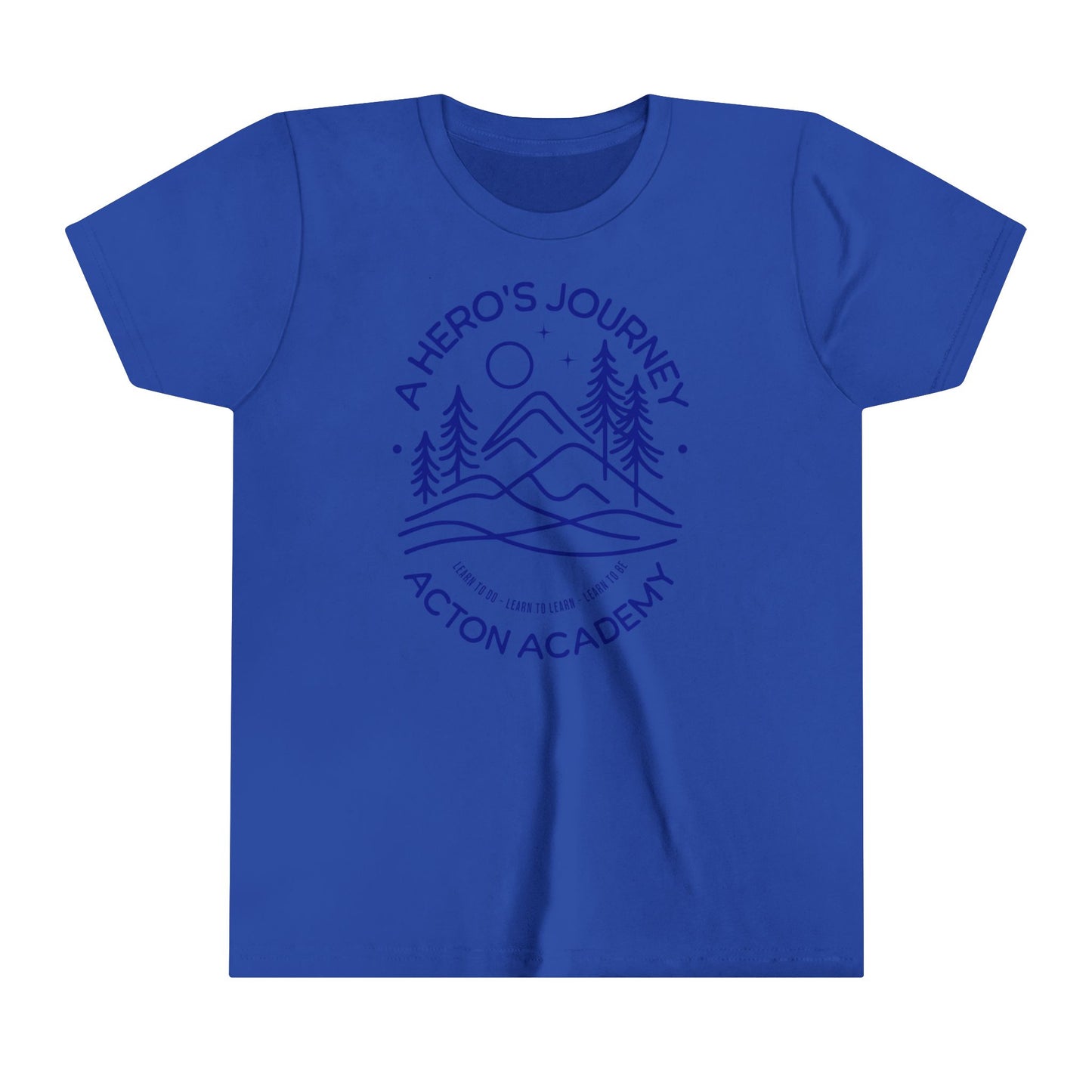 Hero's Journey Line Drawing Youth Short Sleeve Tee