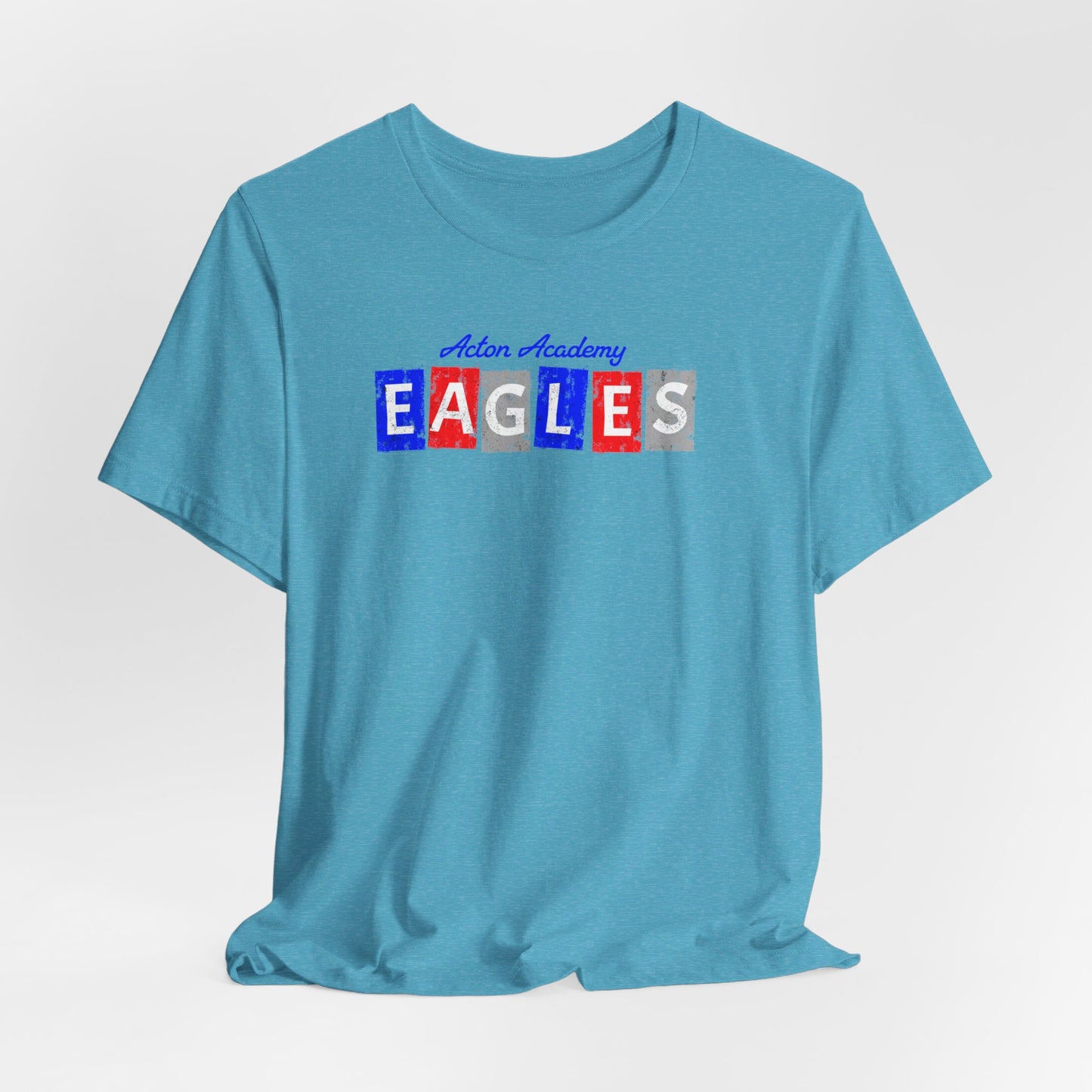 Acton Block Letters Red Unisex Jersey Short Sleeve Tee