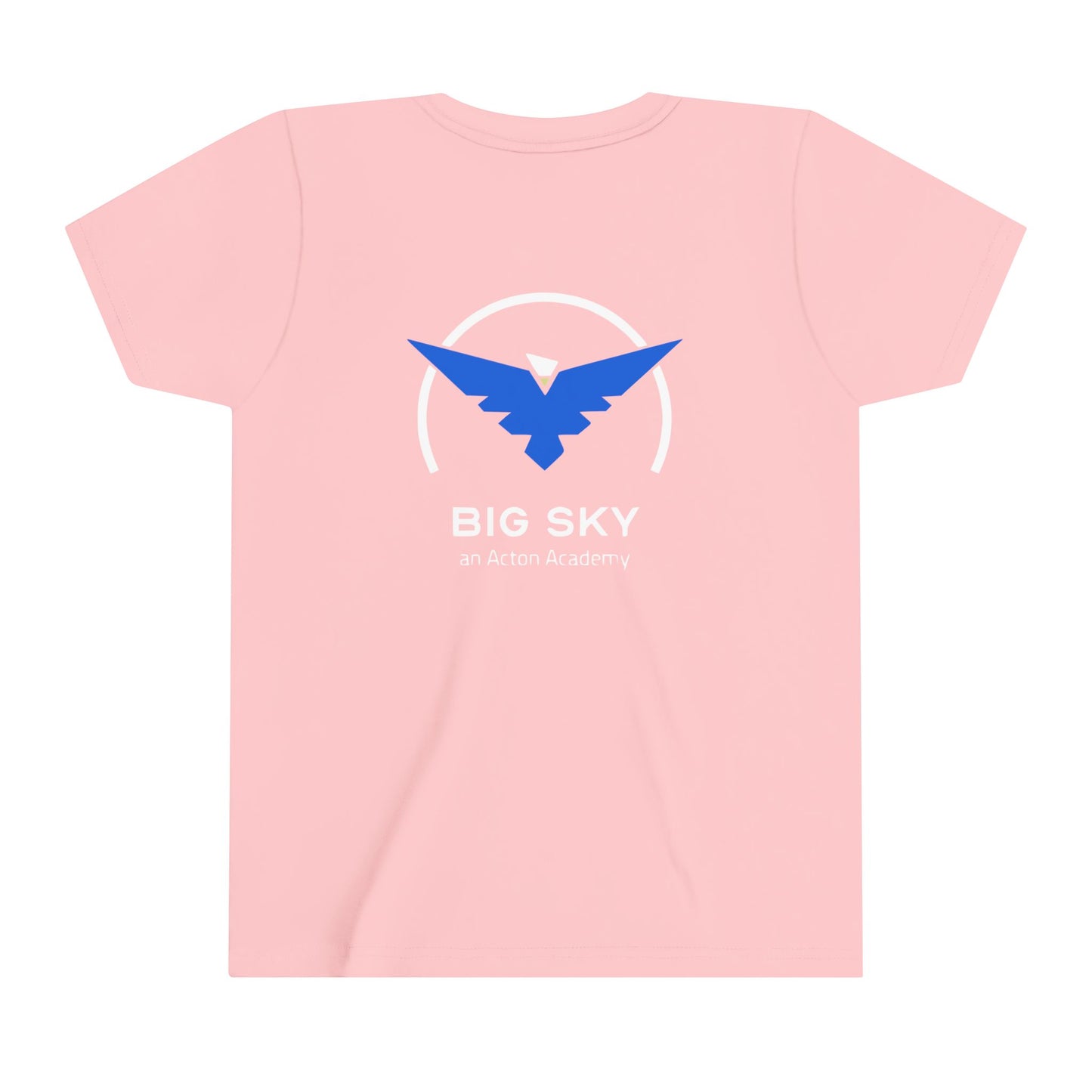 Be Curious with Big Sky on back Youth Short Sleeve Tee