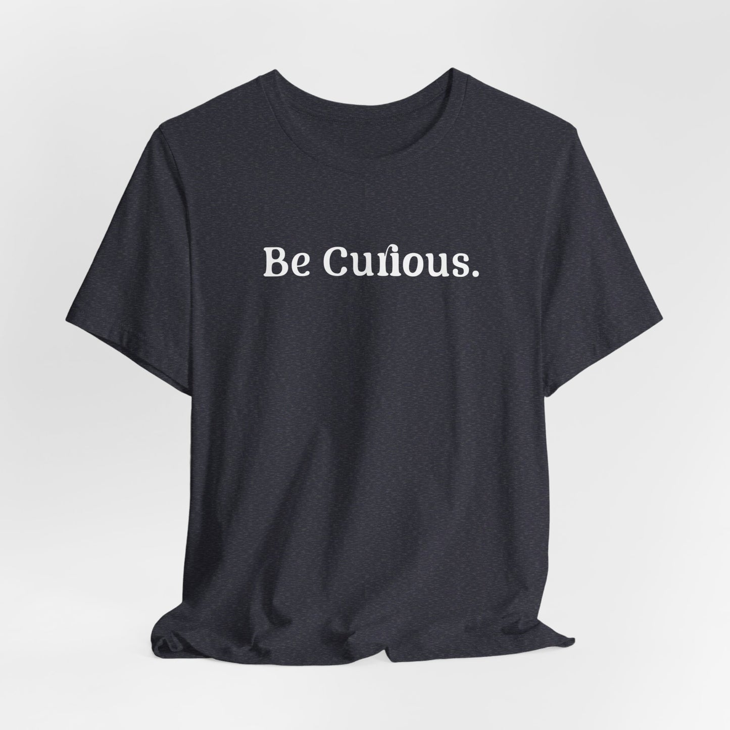 Be Curious Plain Unisex Jersey Short Sleeve Tee