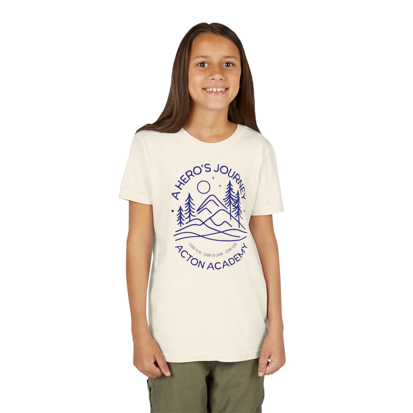 Hero's Journey Line Drawing with Acton CyFair Youth Short Sleeve Tee