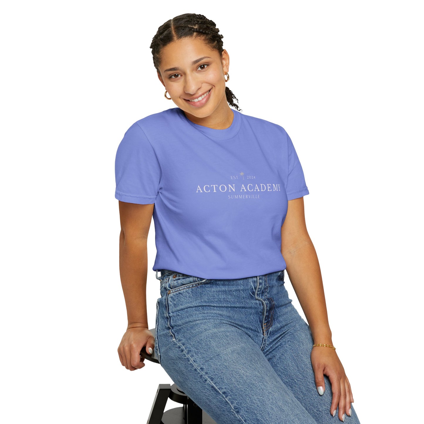 Acton Academy Summerville with Find a Calling on back Unisex Garment-Dyed T-shirt