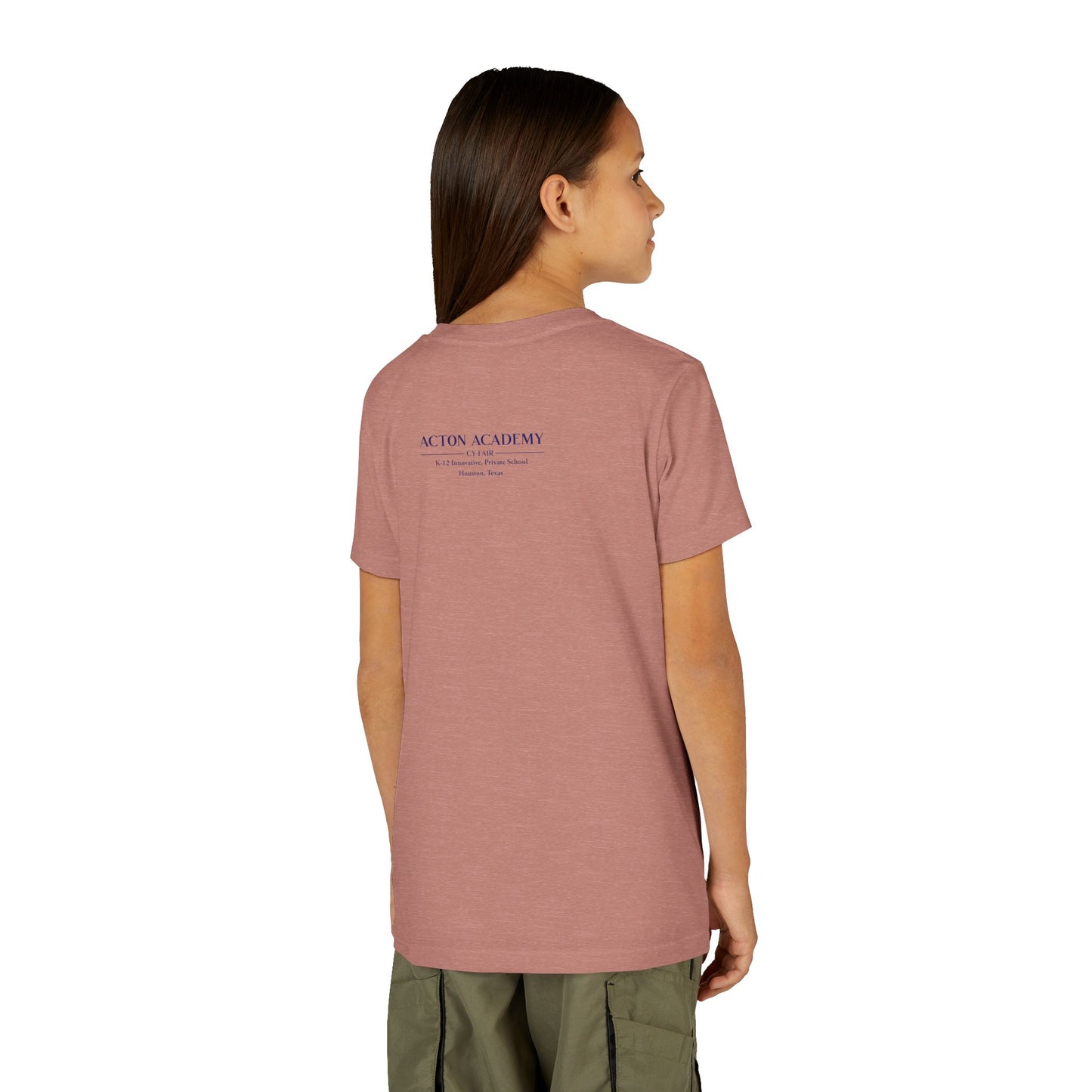 Hero's Journey Line Drawing with Acton CyFair Youth Short Sleeve Tee