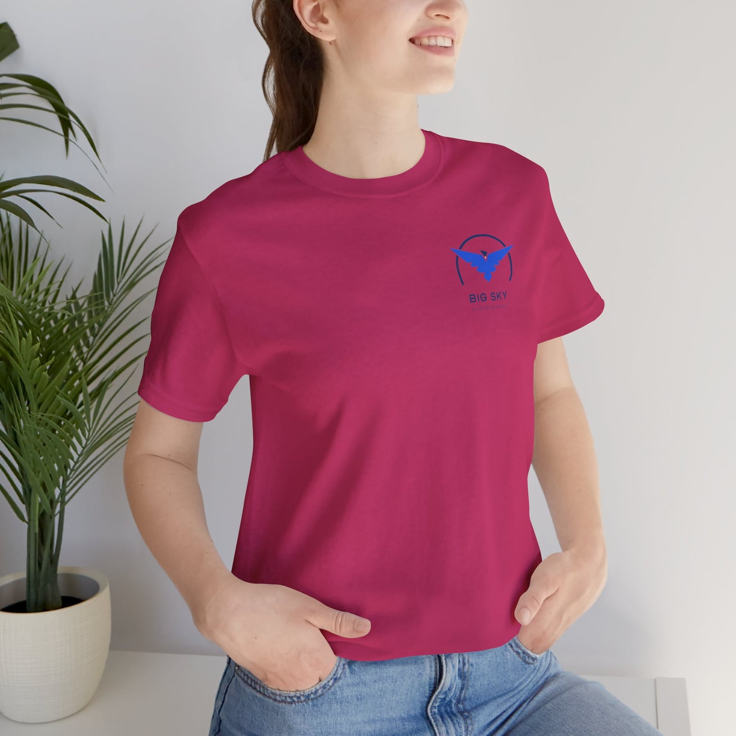Big Sky front/back Unisex Jersey Short Sleeve Tee
