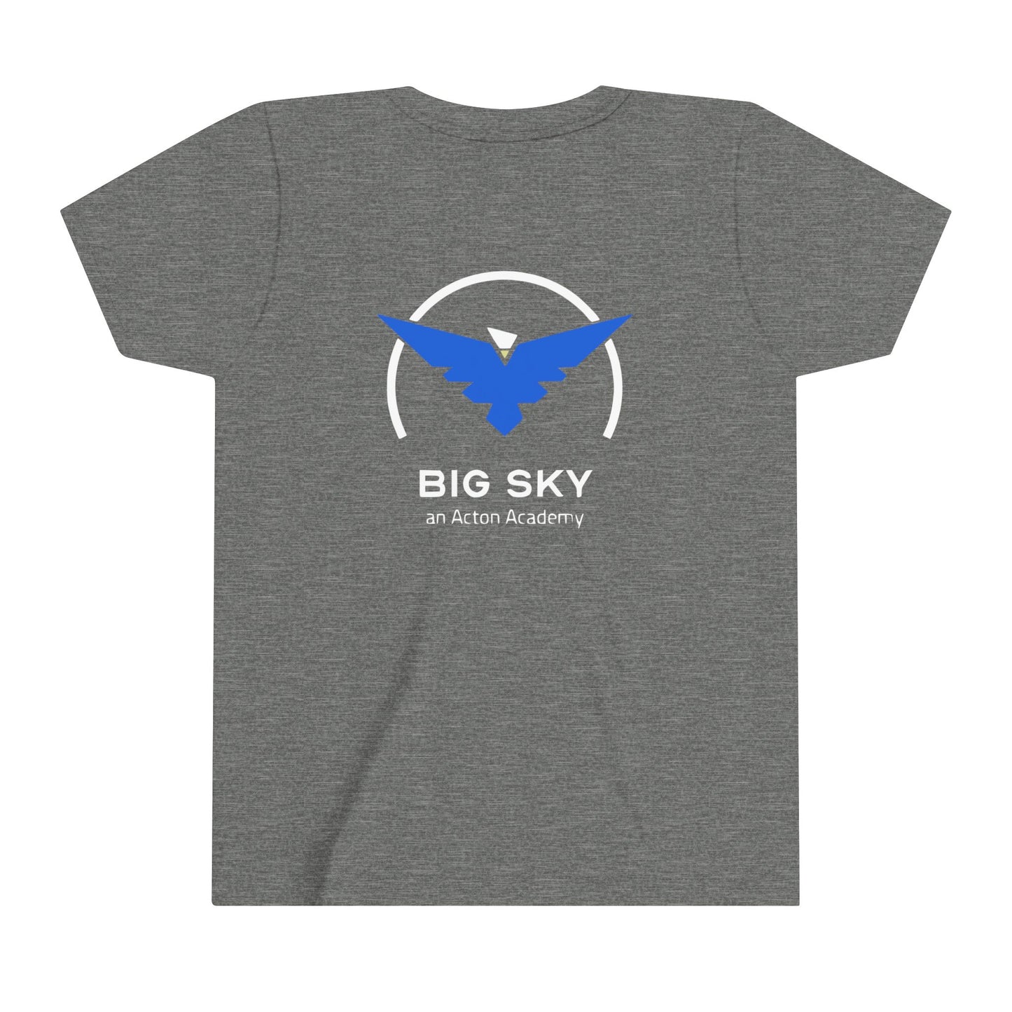 Be Curious with Big Sky on back Youth Short Sleeve Tee