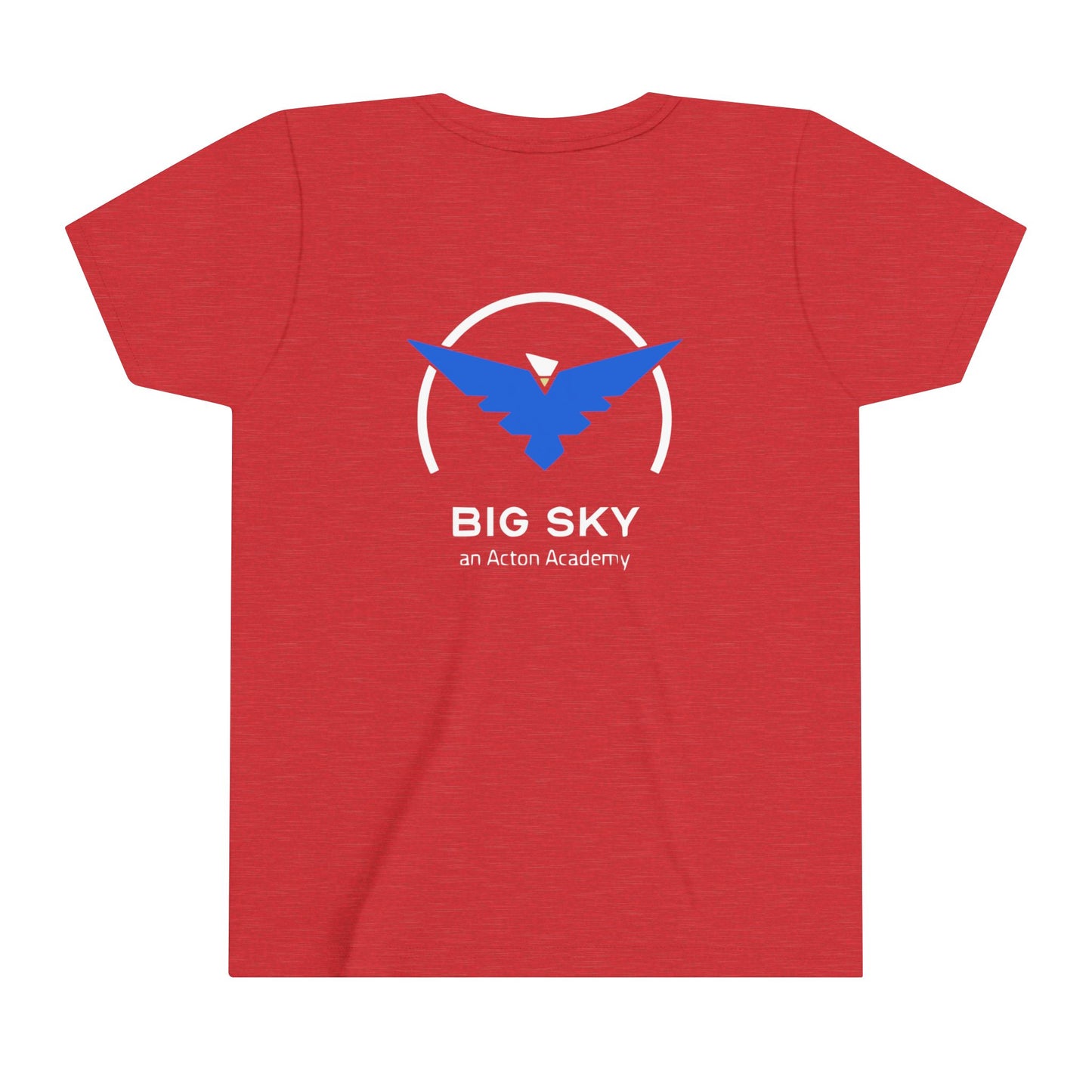 Be Curious with Big Sky on back Youth Short Sleeve Tee
