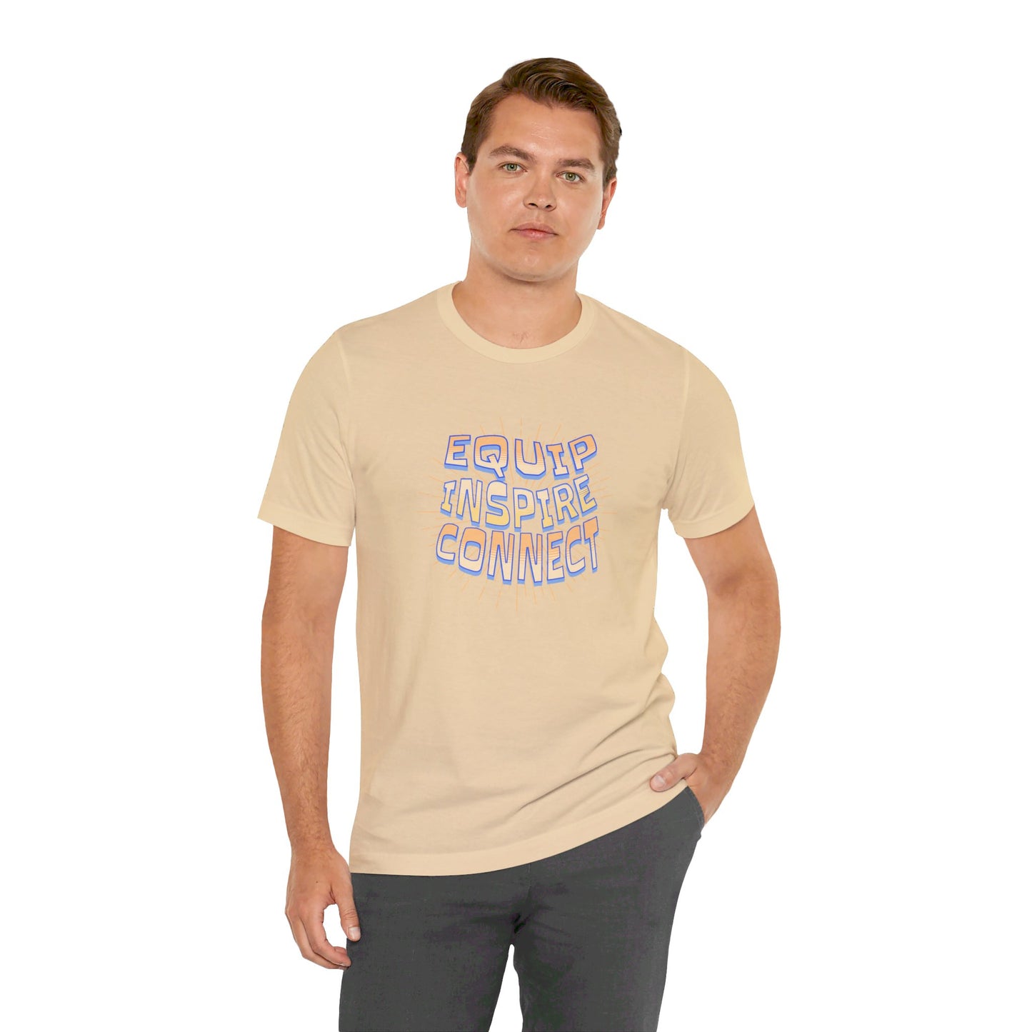 Equip, Inspire, Connect, Yellow Unisex T-shirt